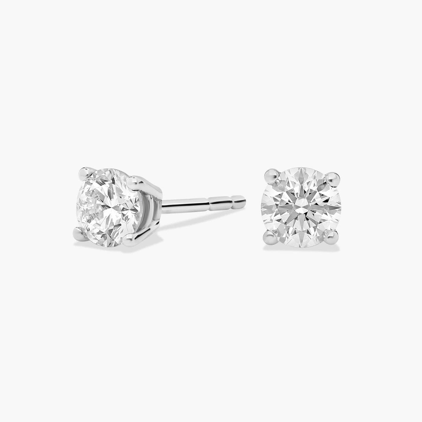 Round Brilliant Diamond Stud Earrings
