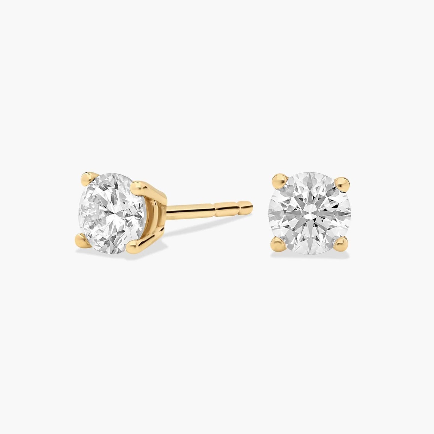Round Brilliant Diamond Stud Earrings