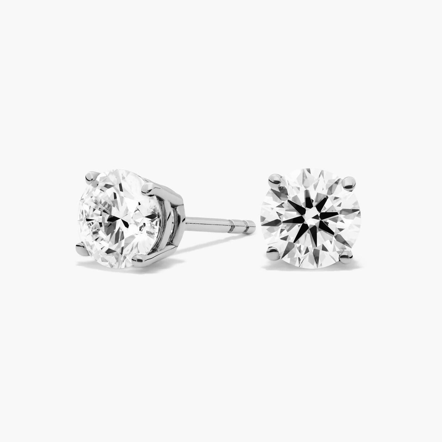Round Brilliant Diamond Stud Earrings