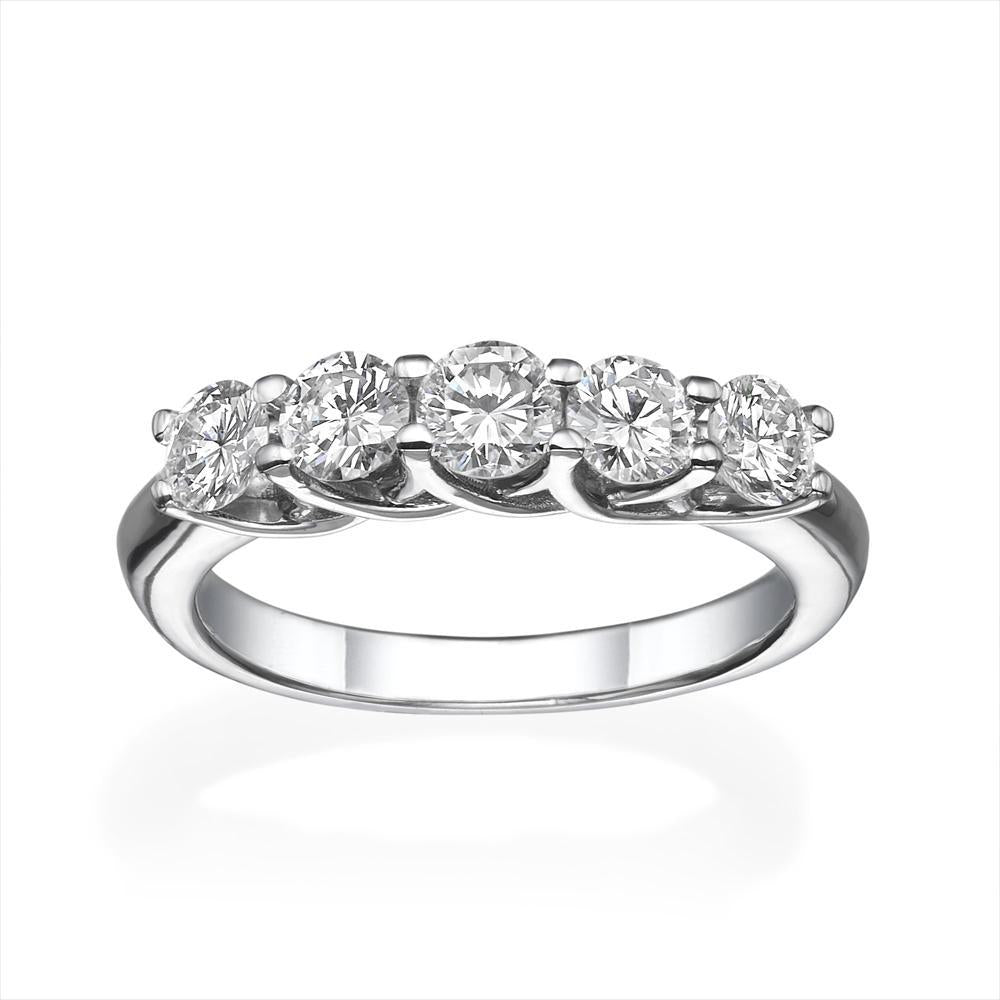Round Brilliant 5 Stone Diamond Ring (1 Ct)