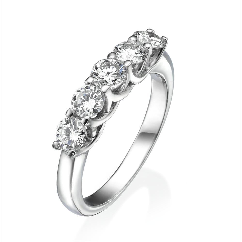 Round Brilliant 5 Stone Diamond Ring (1 Ct)