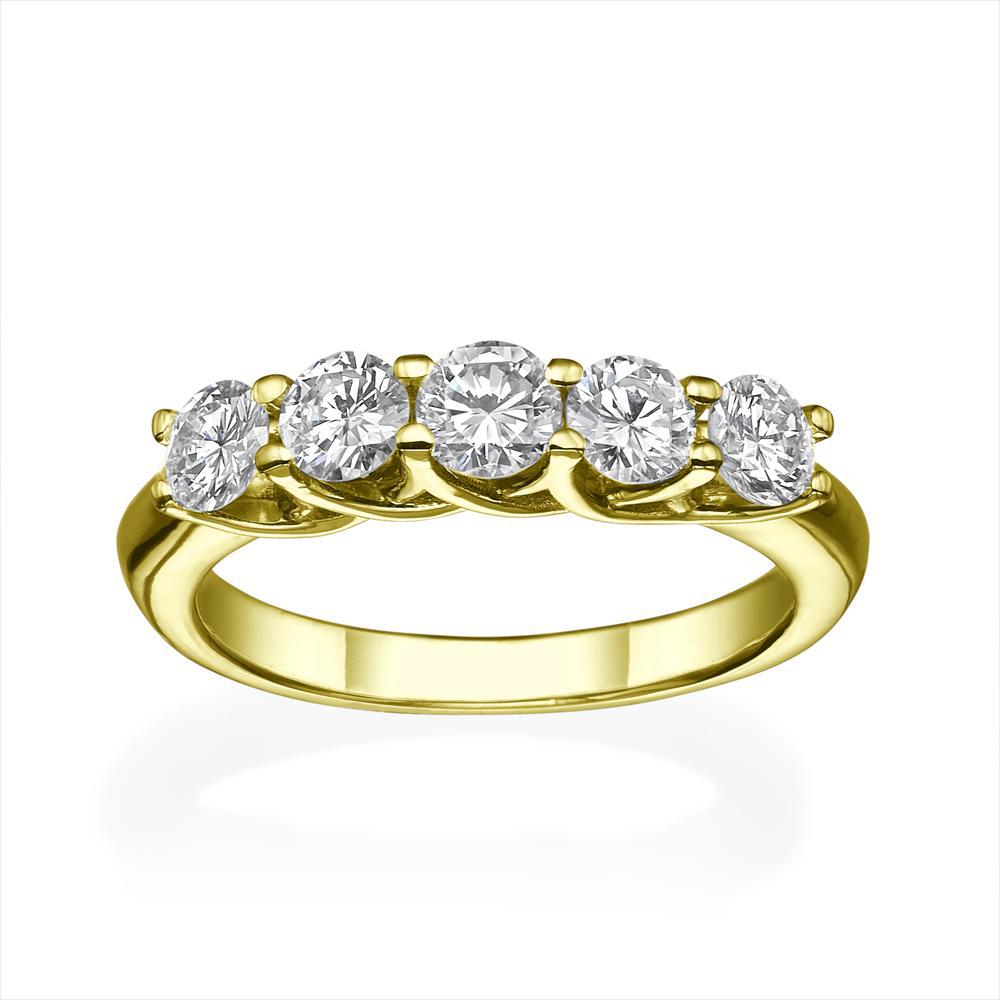 Round Brilliant 5 Stone Diamond Ring (1 Ct)