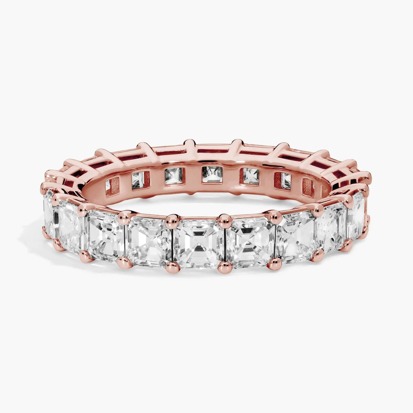 Asscher Cut Diamond Eternity Ring (4 Ct)
