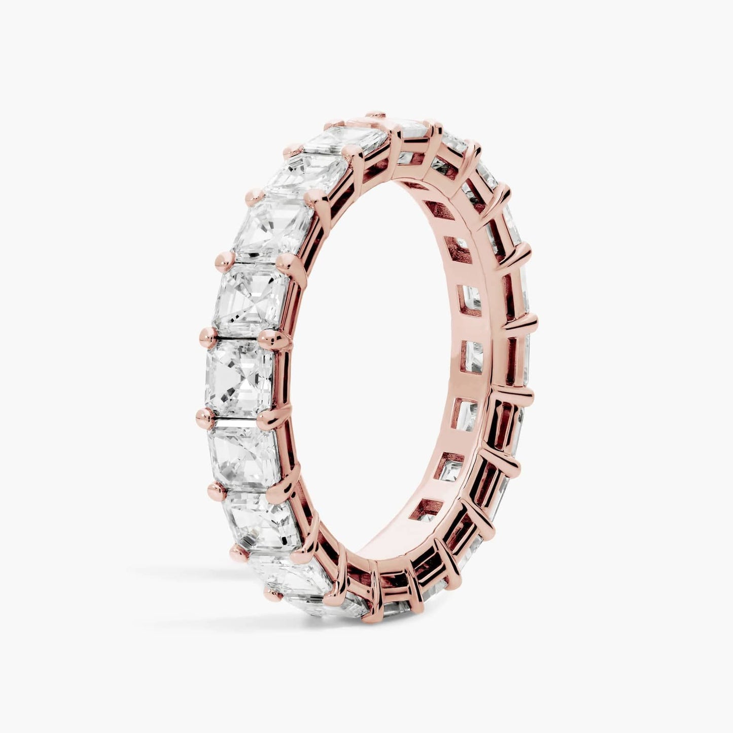 Asscher Cut Diamond Eternity Ring (4 Ct)