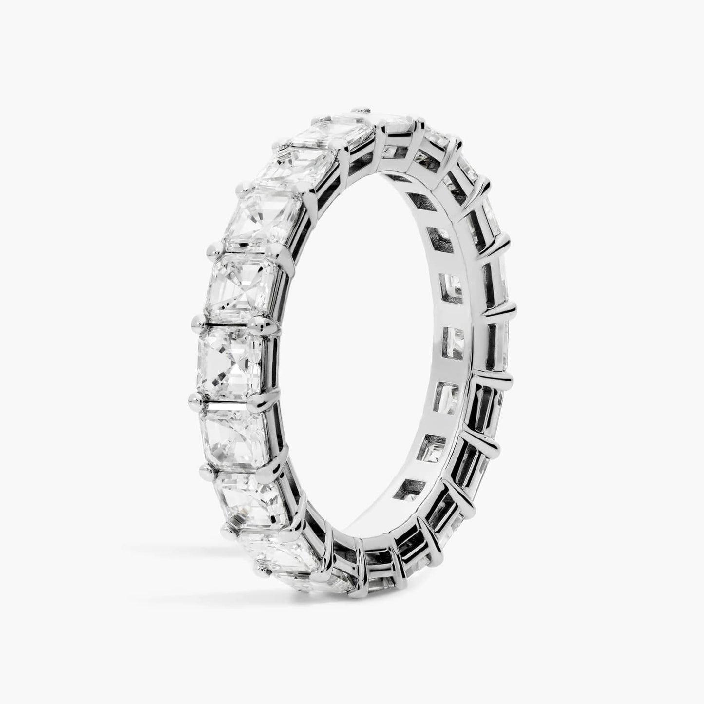 Asscher Cut Diamond Eternity Ring (4 Ct)