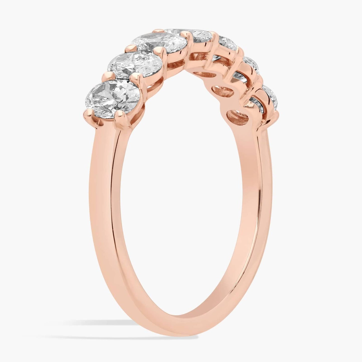 Seven Stone Oval Diamond Ring (1 Ct)