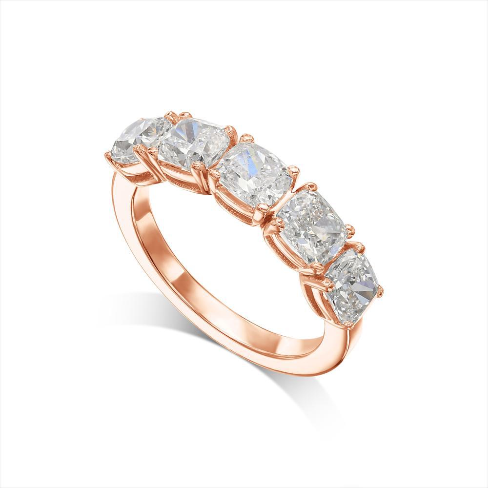 Cushion Cut 5 Stone Diamond Ring (2.5 Ct)