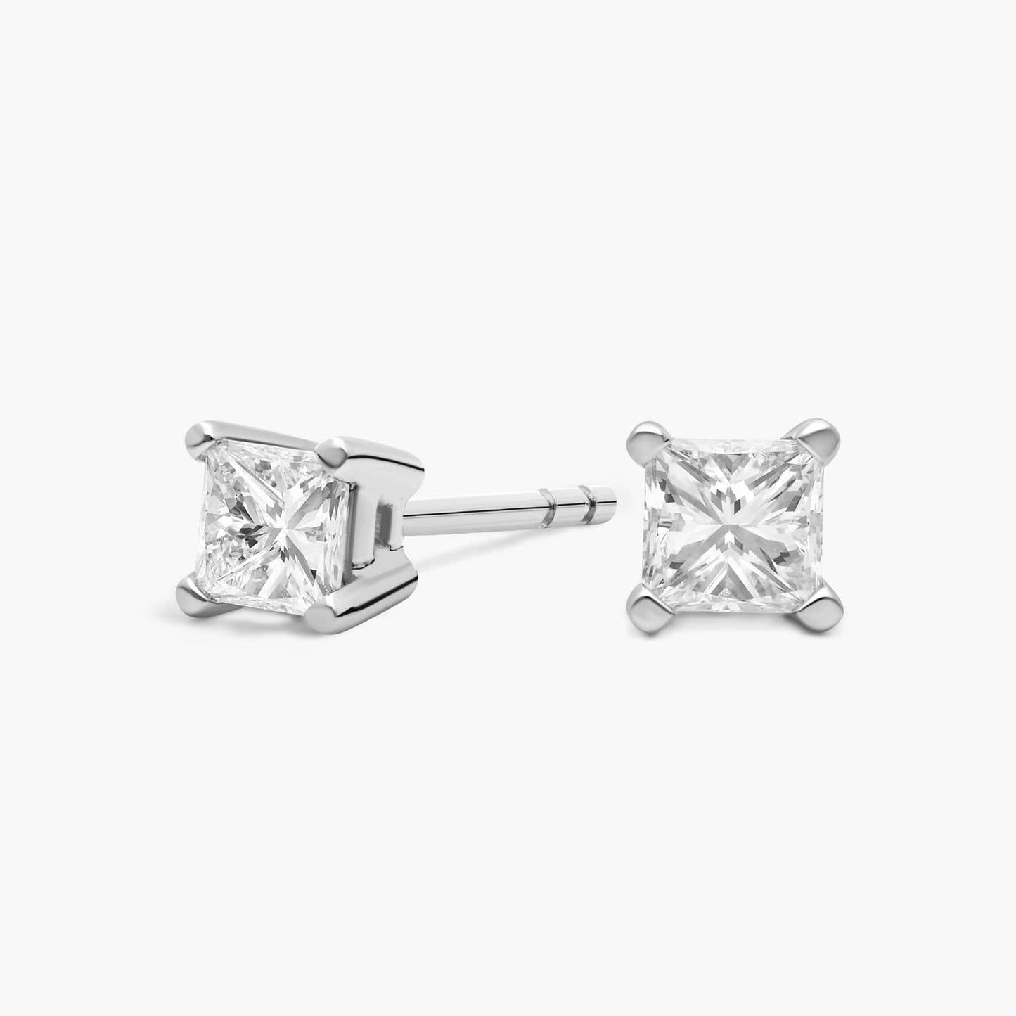 Princess Cut Diamond Stud Earrings