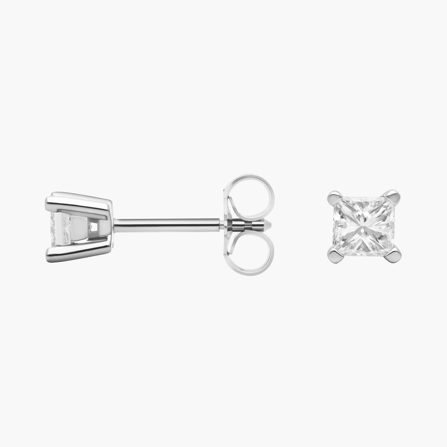Princess Cut Diamond Stud Earrings
