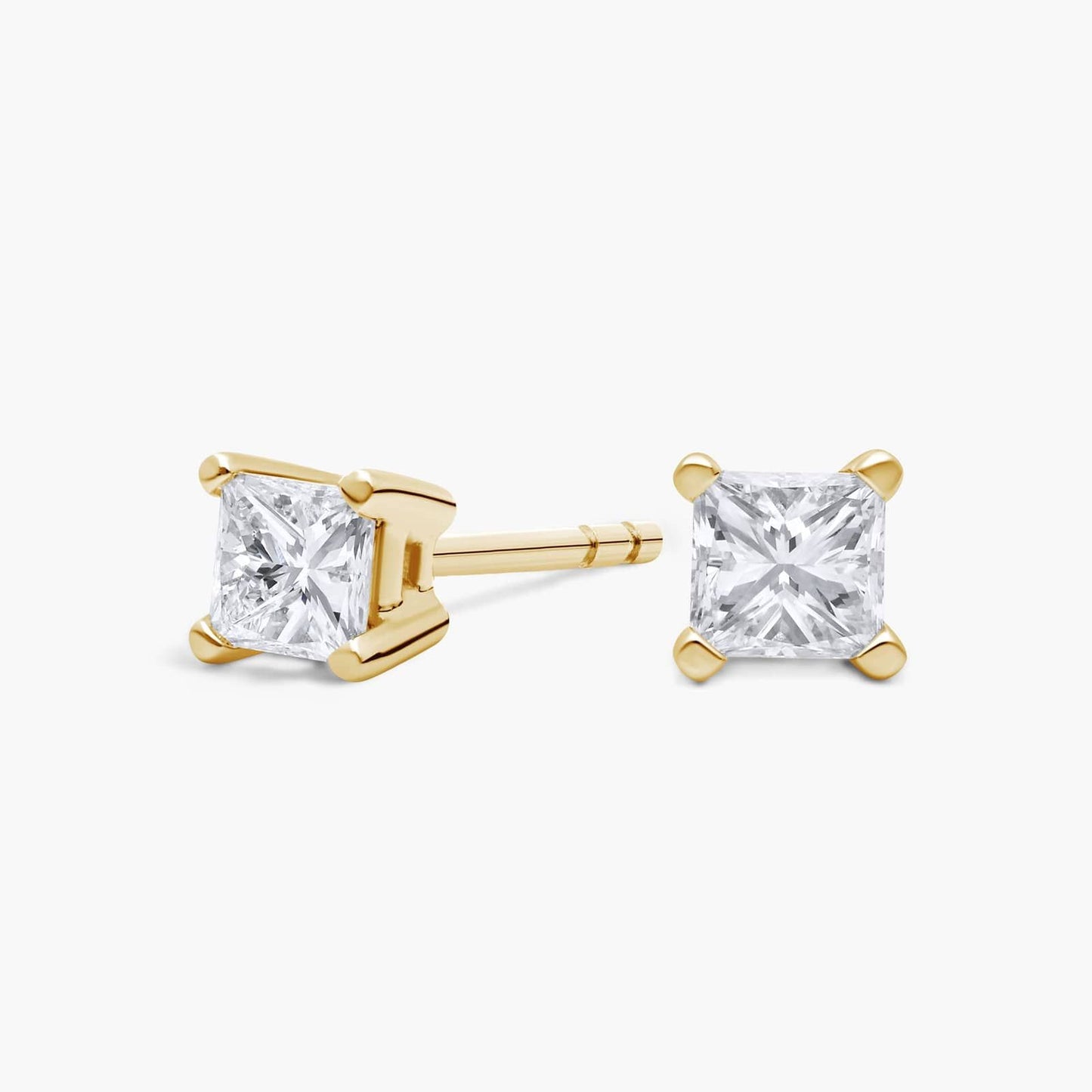 Princess Cut Diamond Stud Earrings