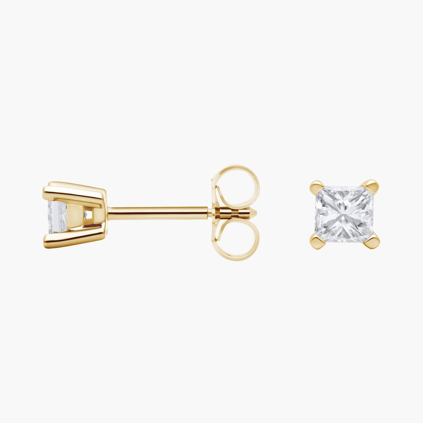 Princess Cut Diamond Stud Earrings