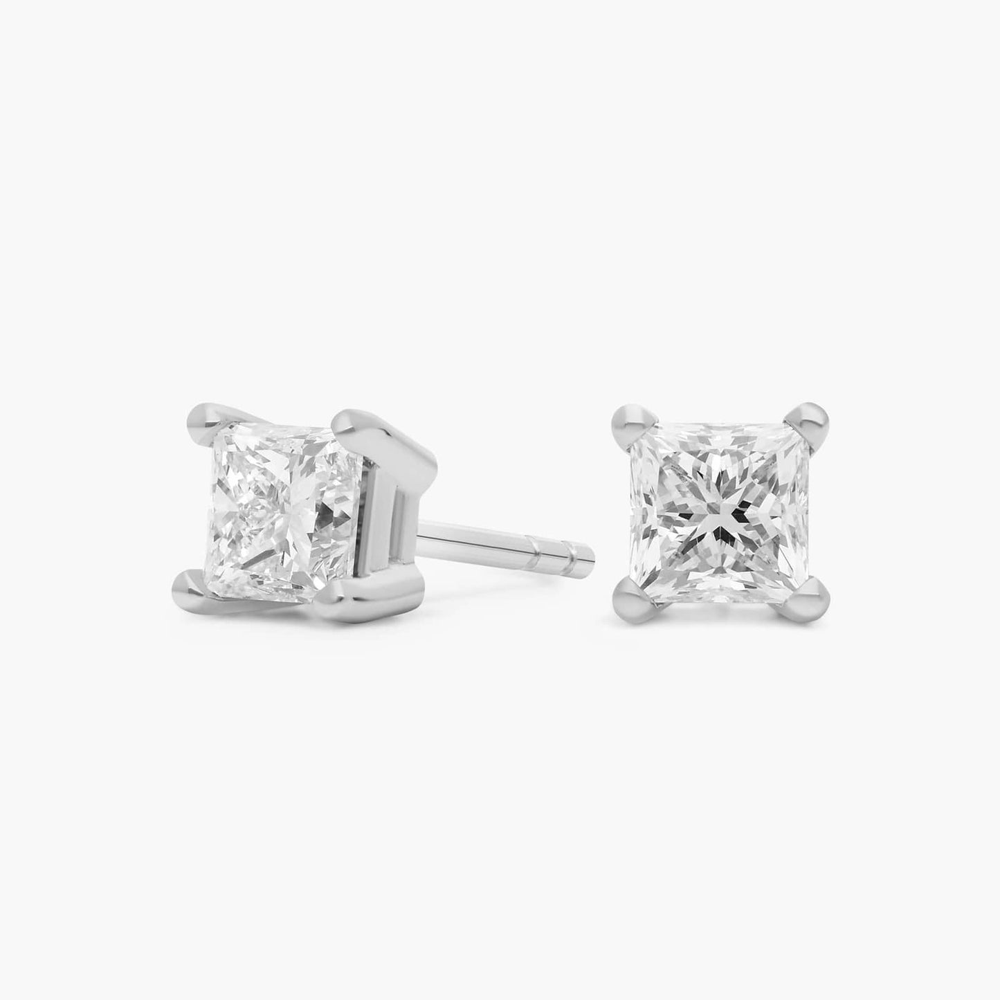 Princess Cut Diamond Stud Earrings