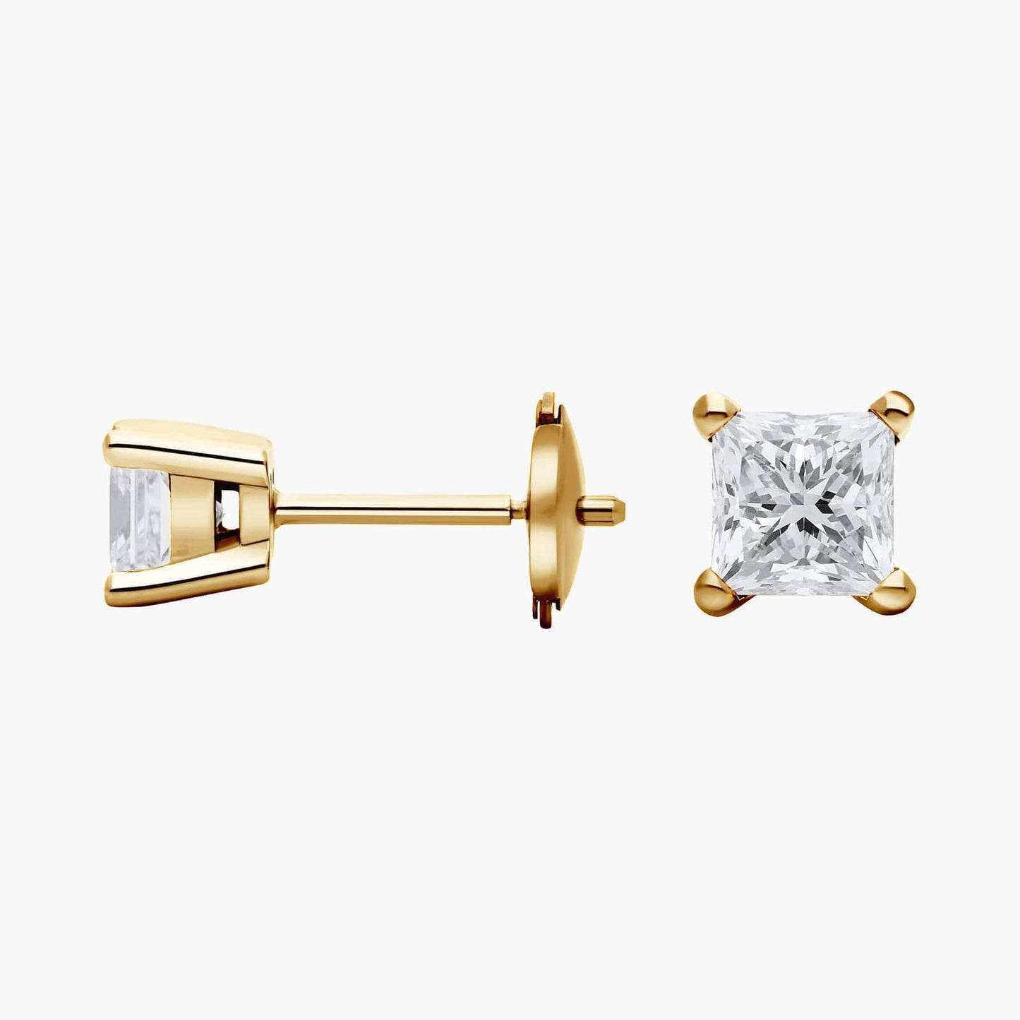 Princess Cut Diamond Stud Earrings
