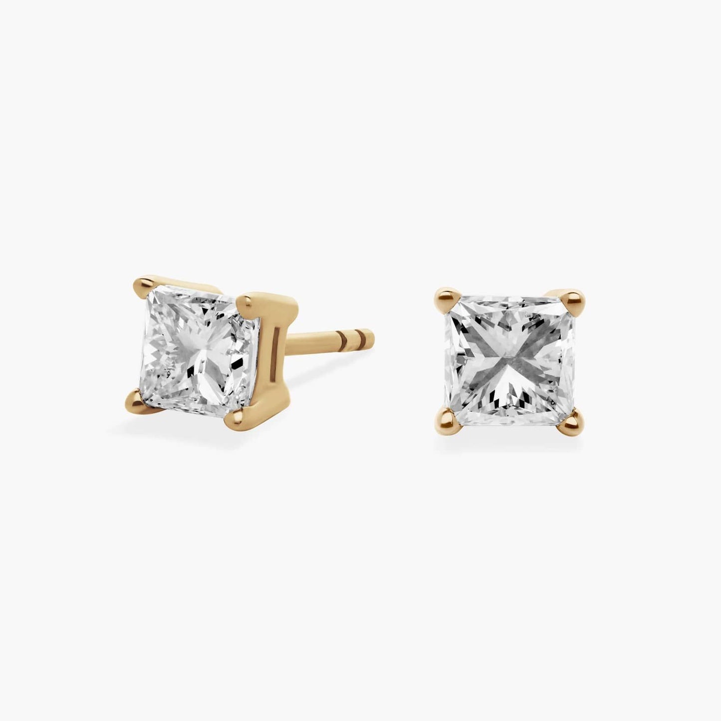 Princess Cut Diamond Stud Earrings