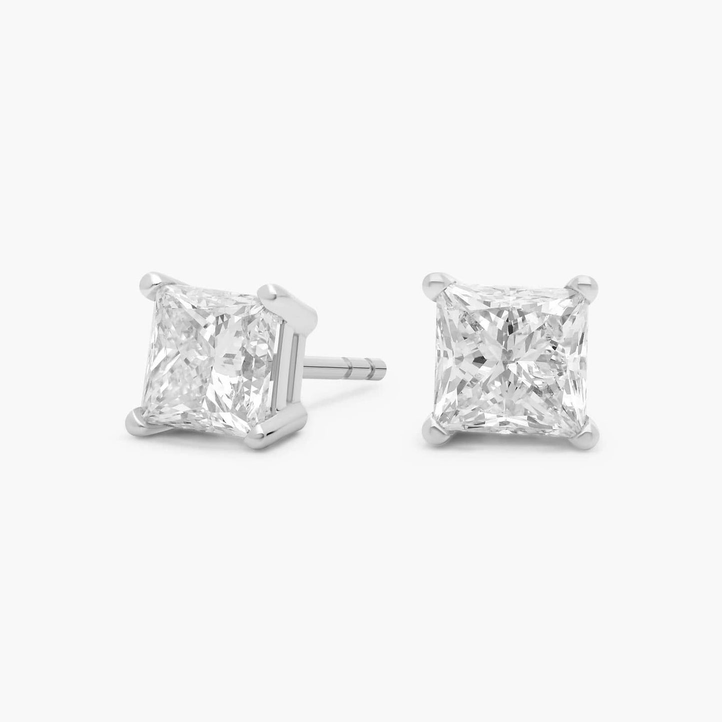 Princess Cut Diamond Stud Earrings