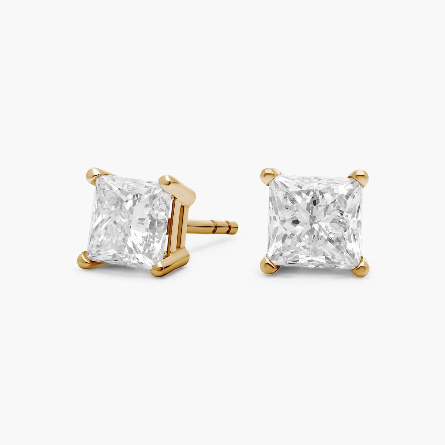 Princess Cut Diamond Stud Earrings