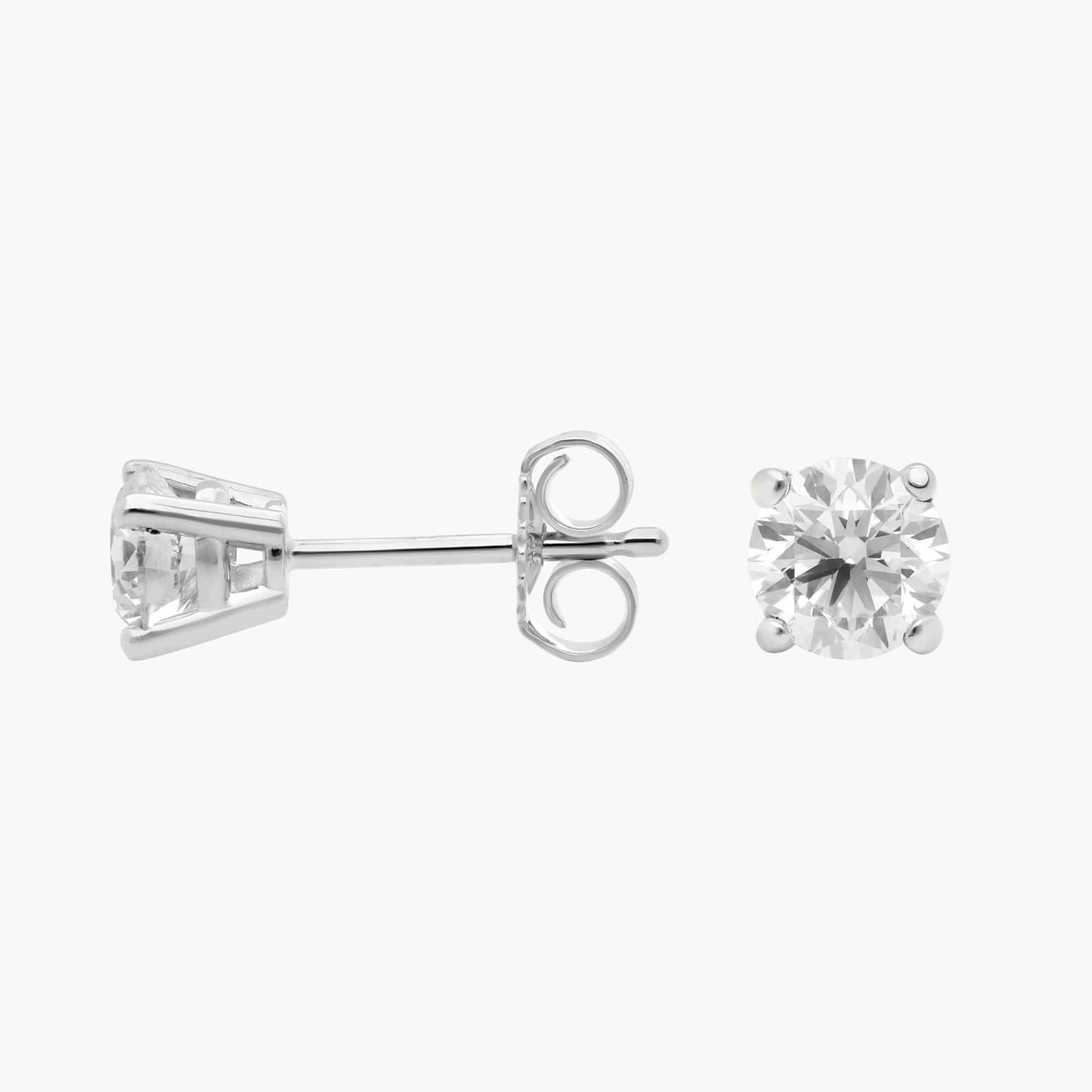 Round Brilliant Diamond Stud Earrings