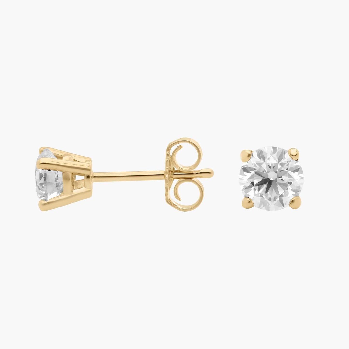 Round Brilliant Diamond Stud Earrings