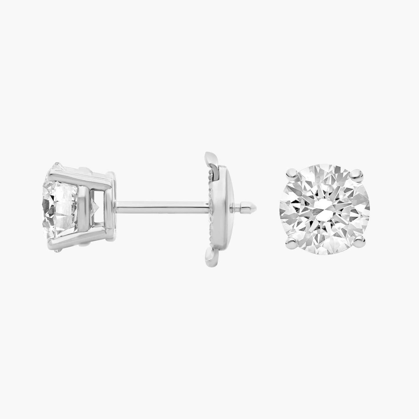 Round Brilliant Diamond Stud Earrings