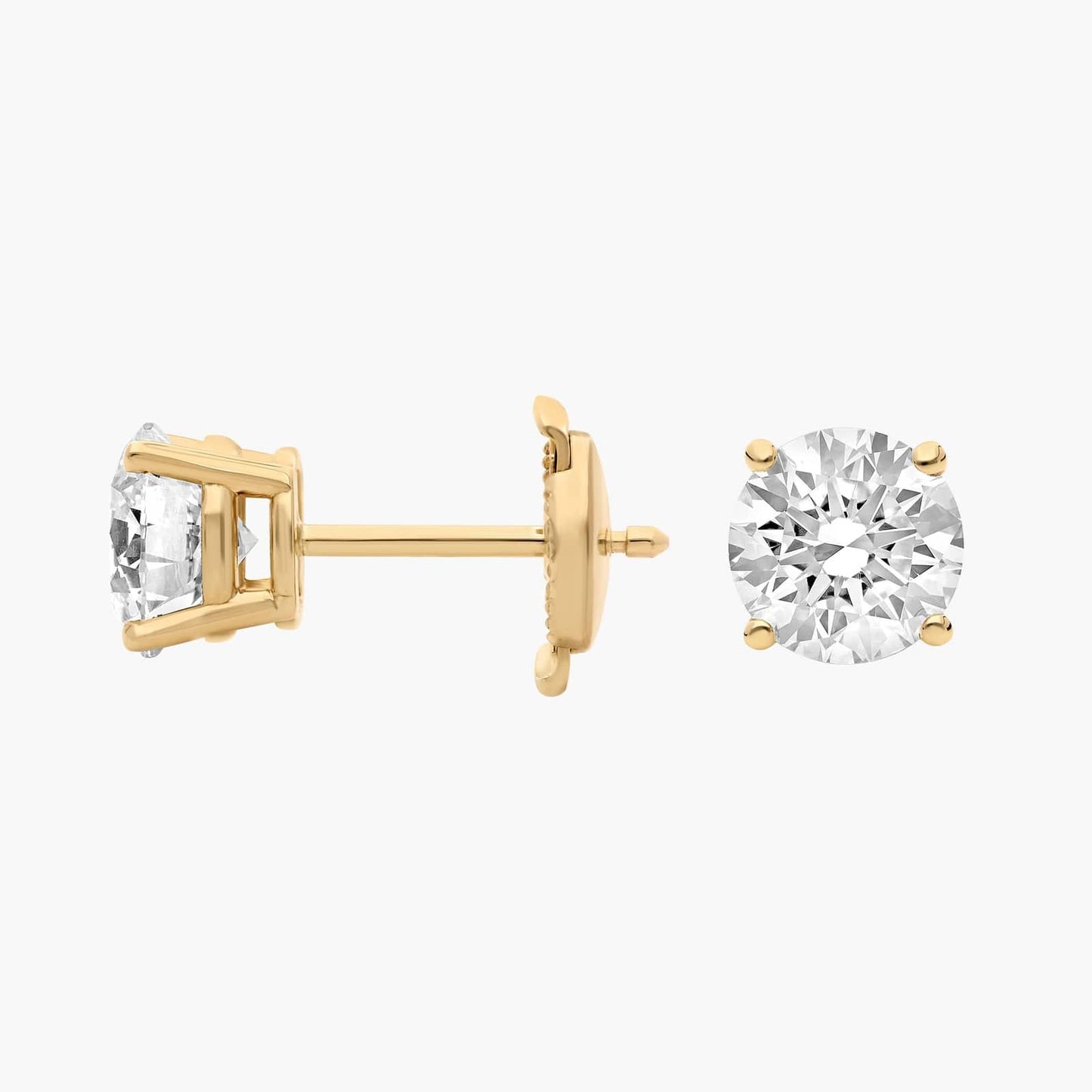 Round Brilliant Diamond Stud Earrings
