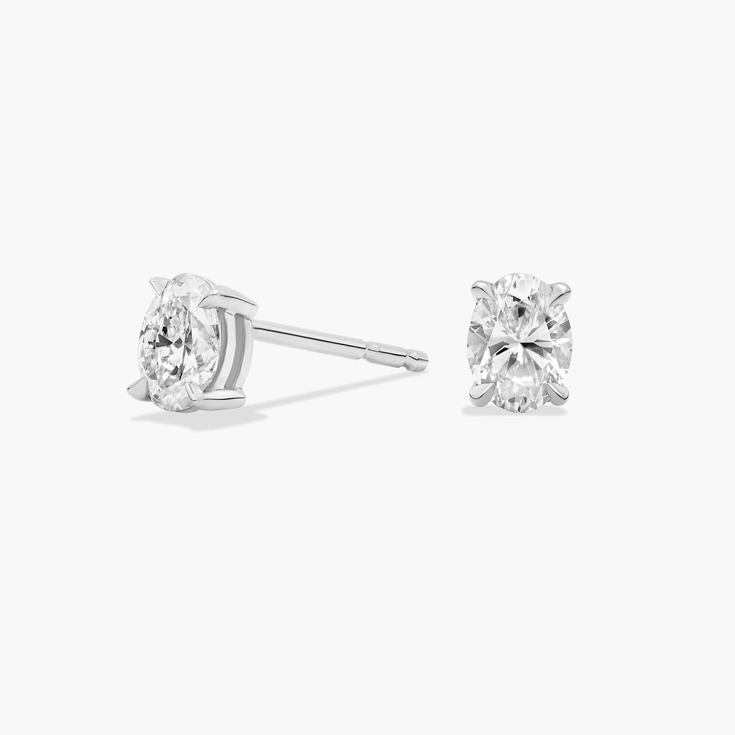 Oval Cut Diamond Stud Earrings
