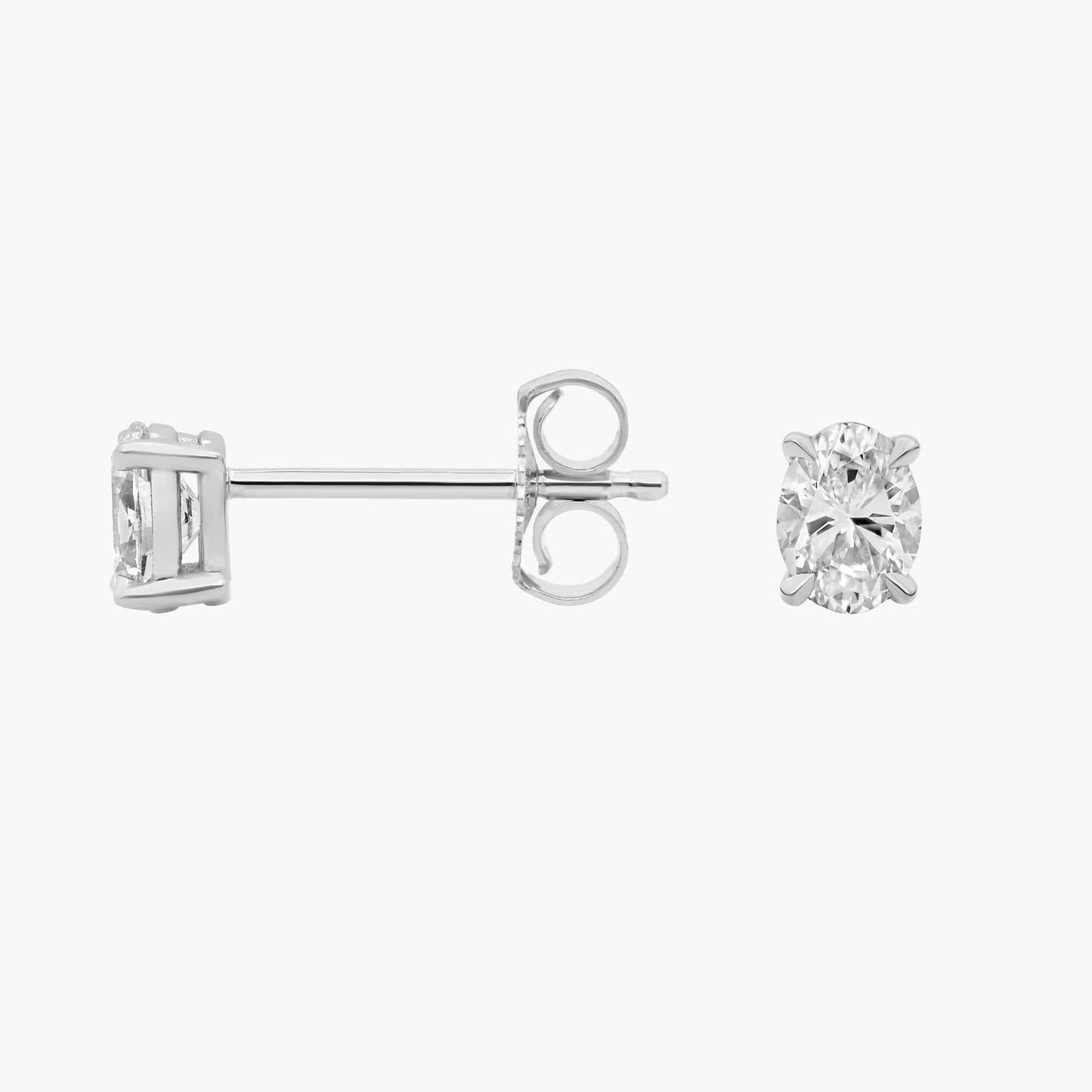 Oval Cut Diamond Stud Earrings