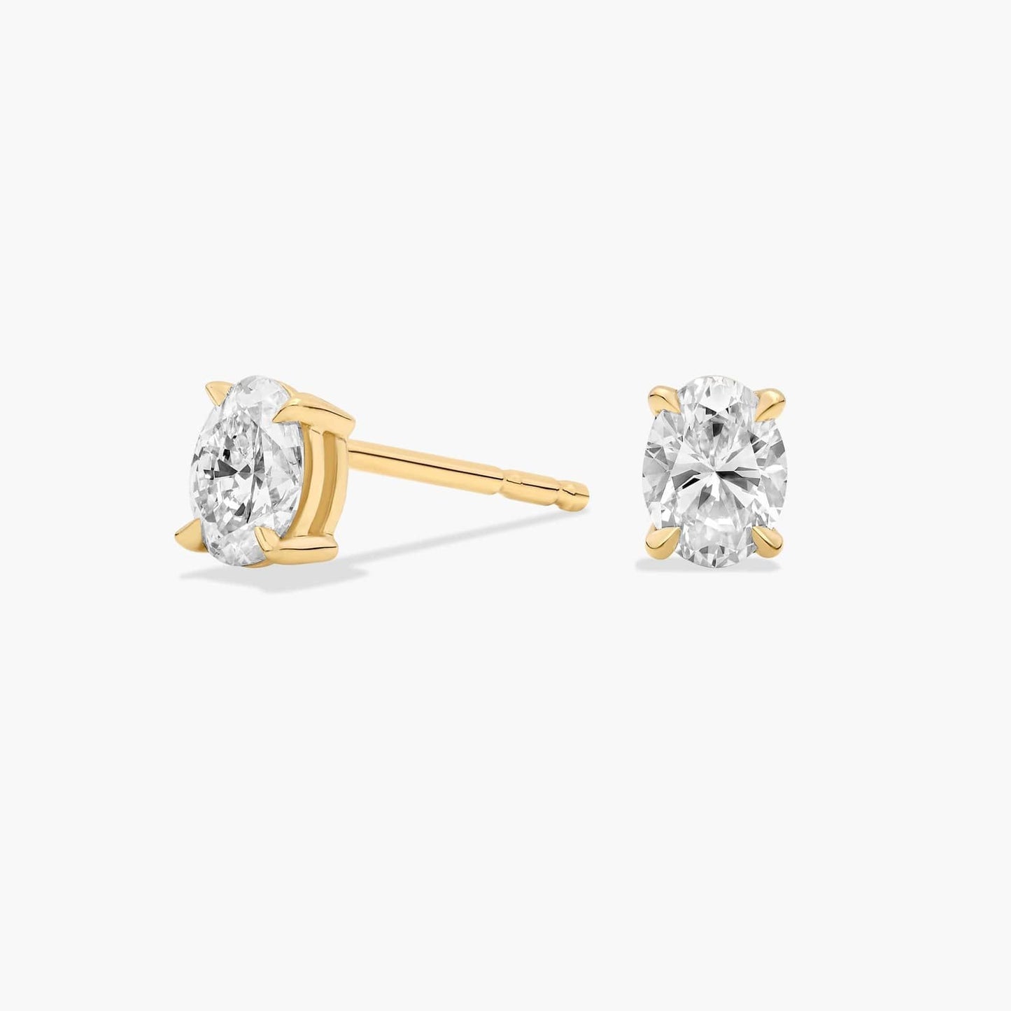 Oval Cut Diamond Stud Earrings