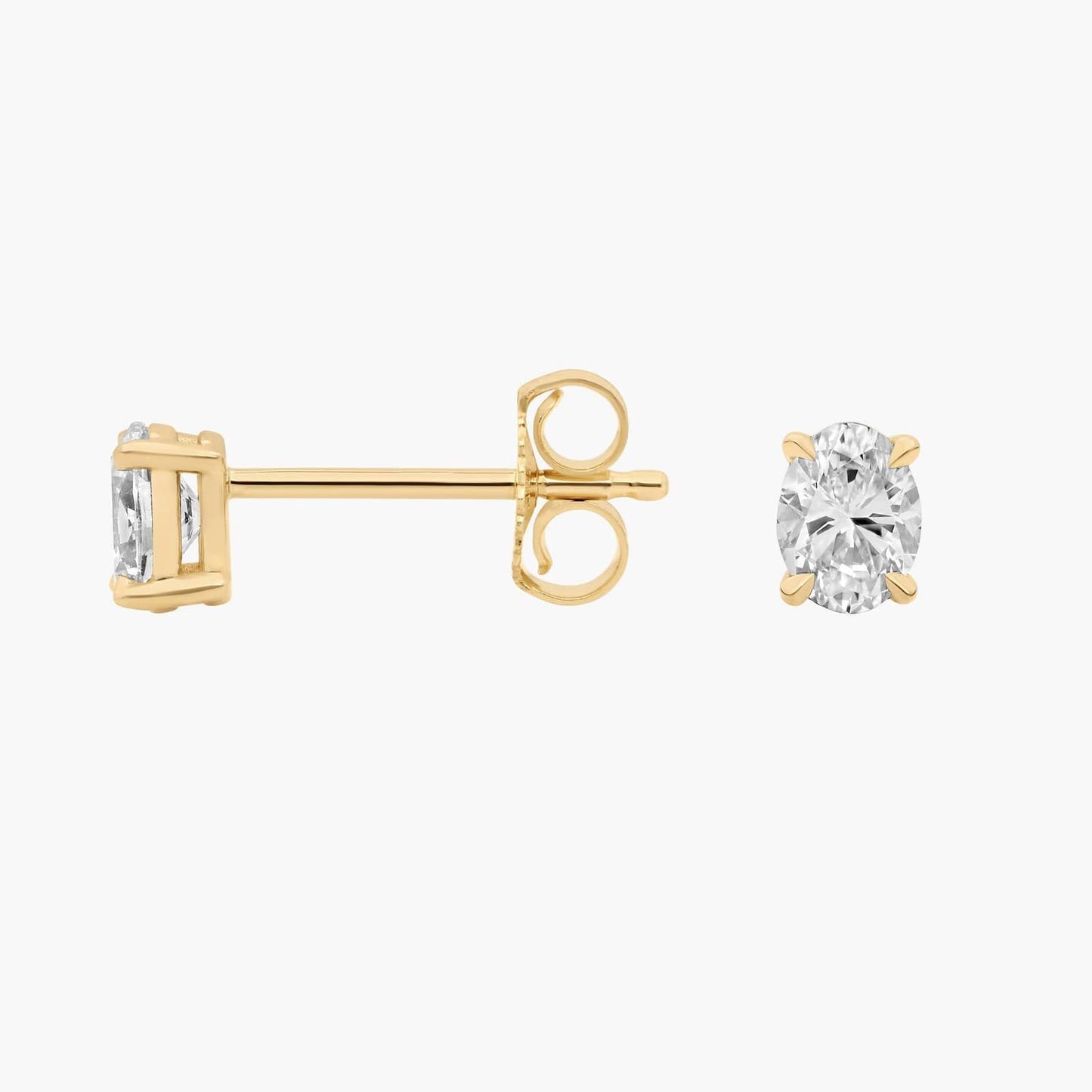 Oval Cut Diamond Stud Earrings