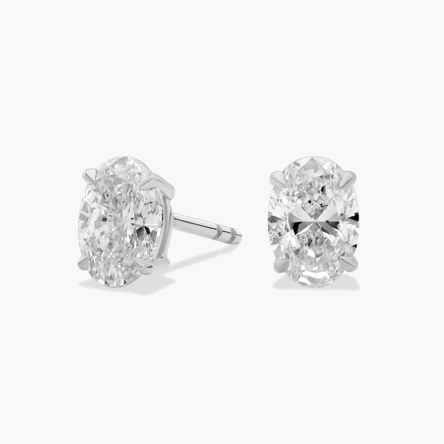 Oval Cut Diamond Stud Earrings