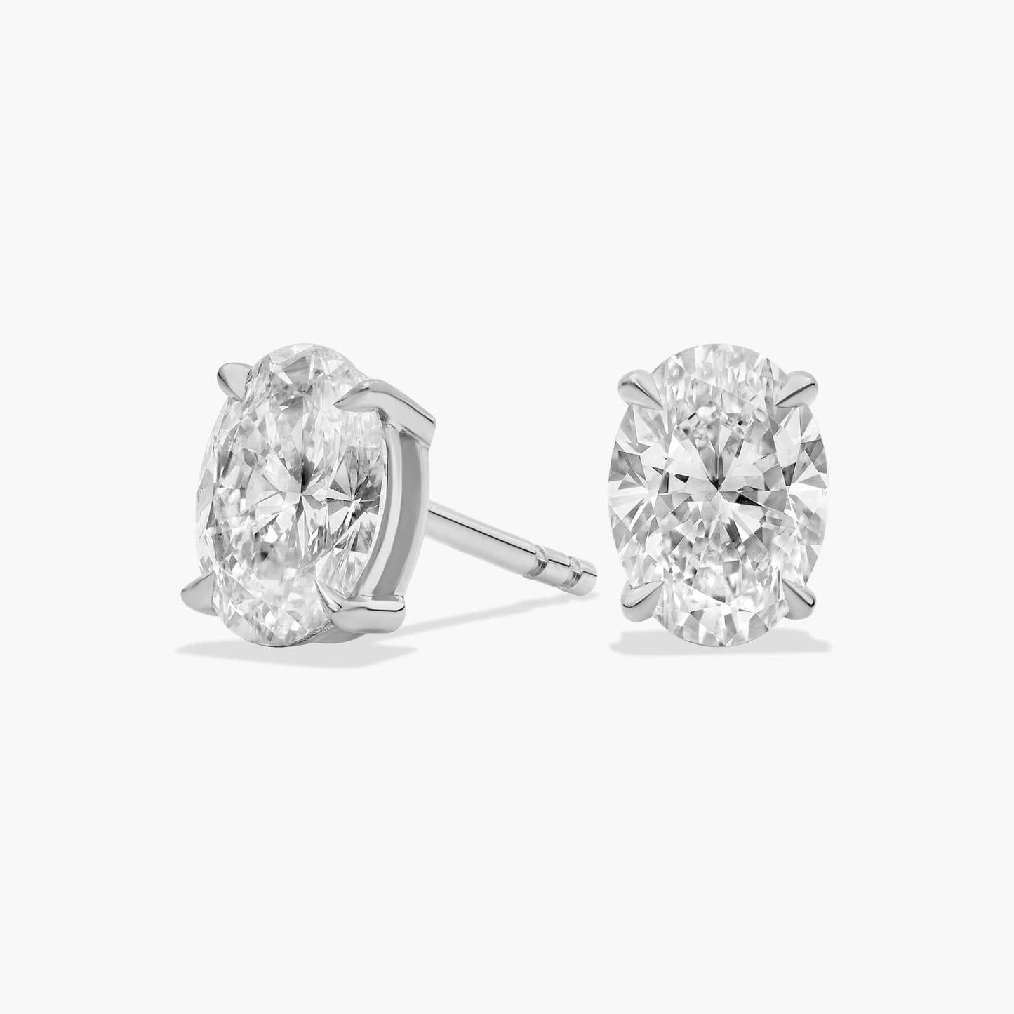 Oval Cut Diamond Stud Earrings