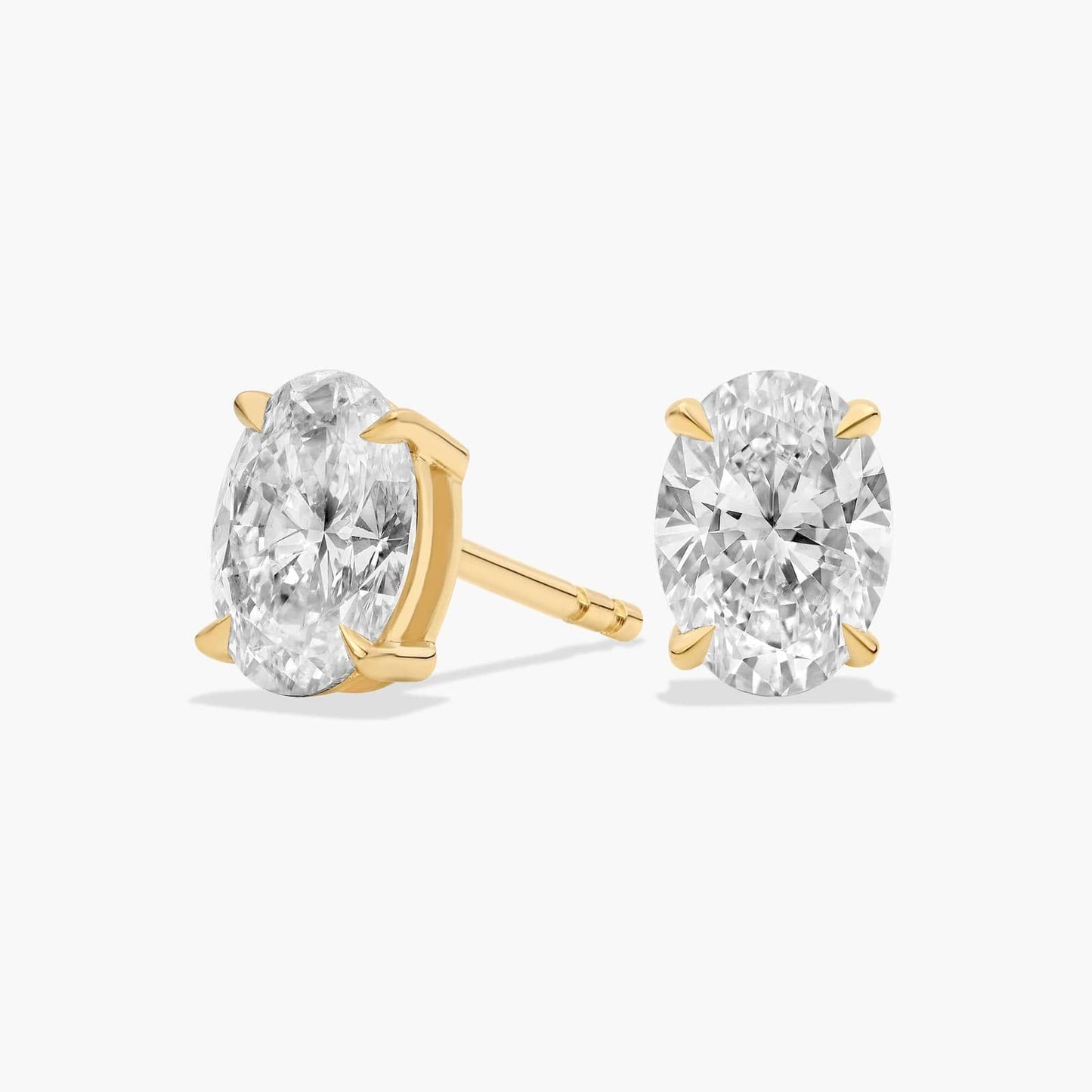 Oval Cut Diamond Stud Earrings