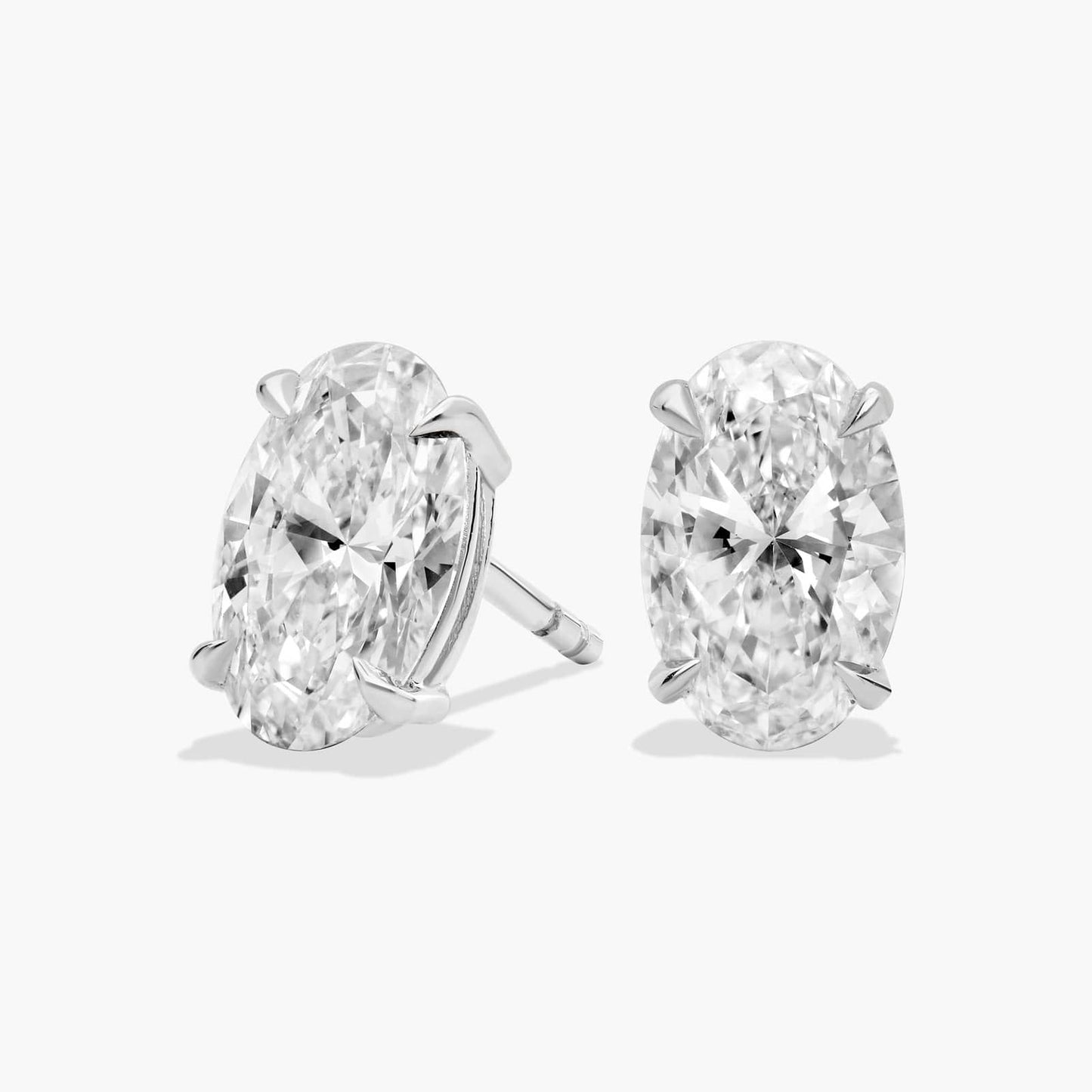 Oval Cut Diamond Stud Earrings