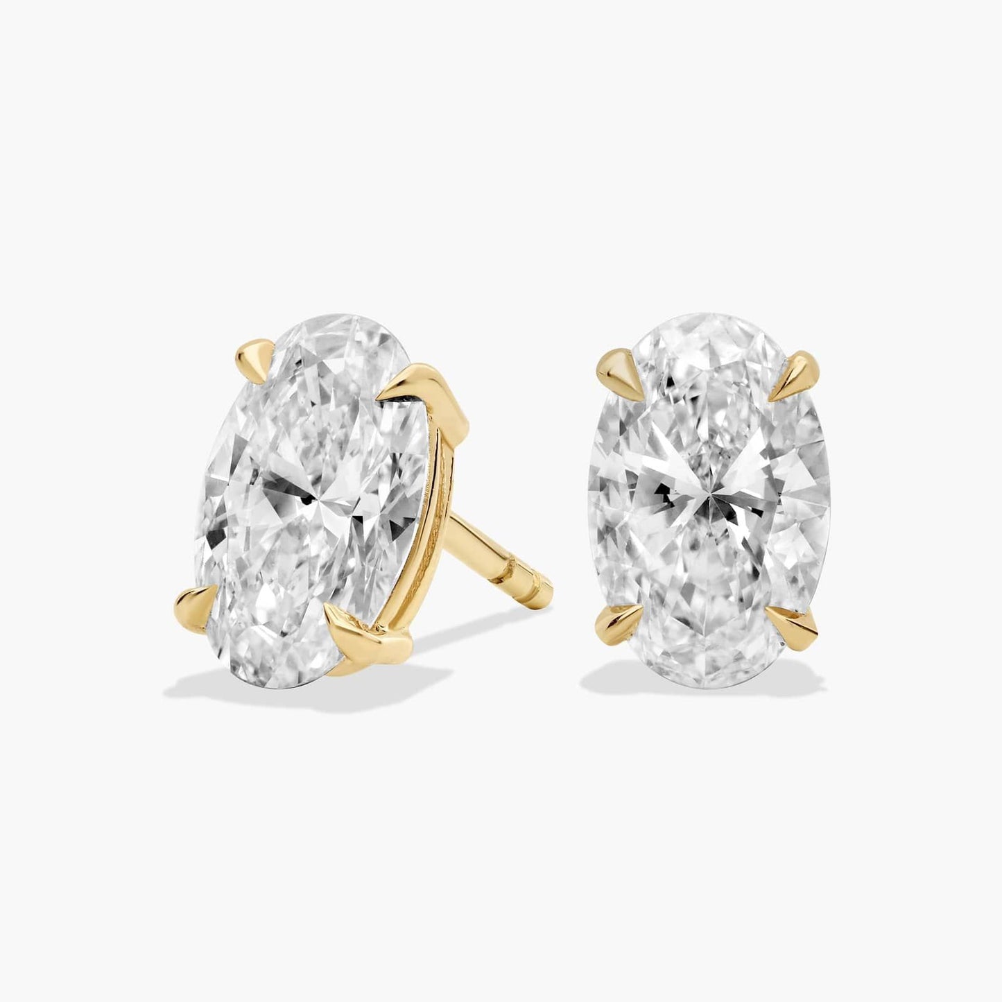 Oval Cut Diamond Stud Earrings