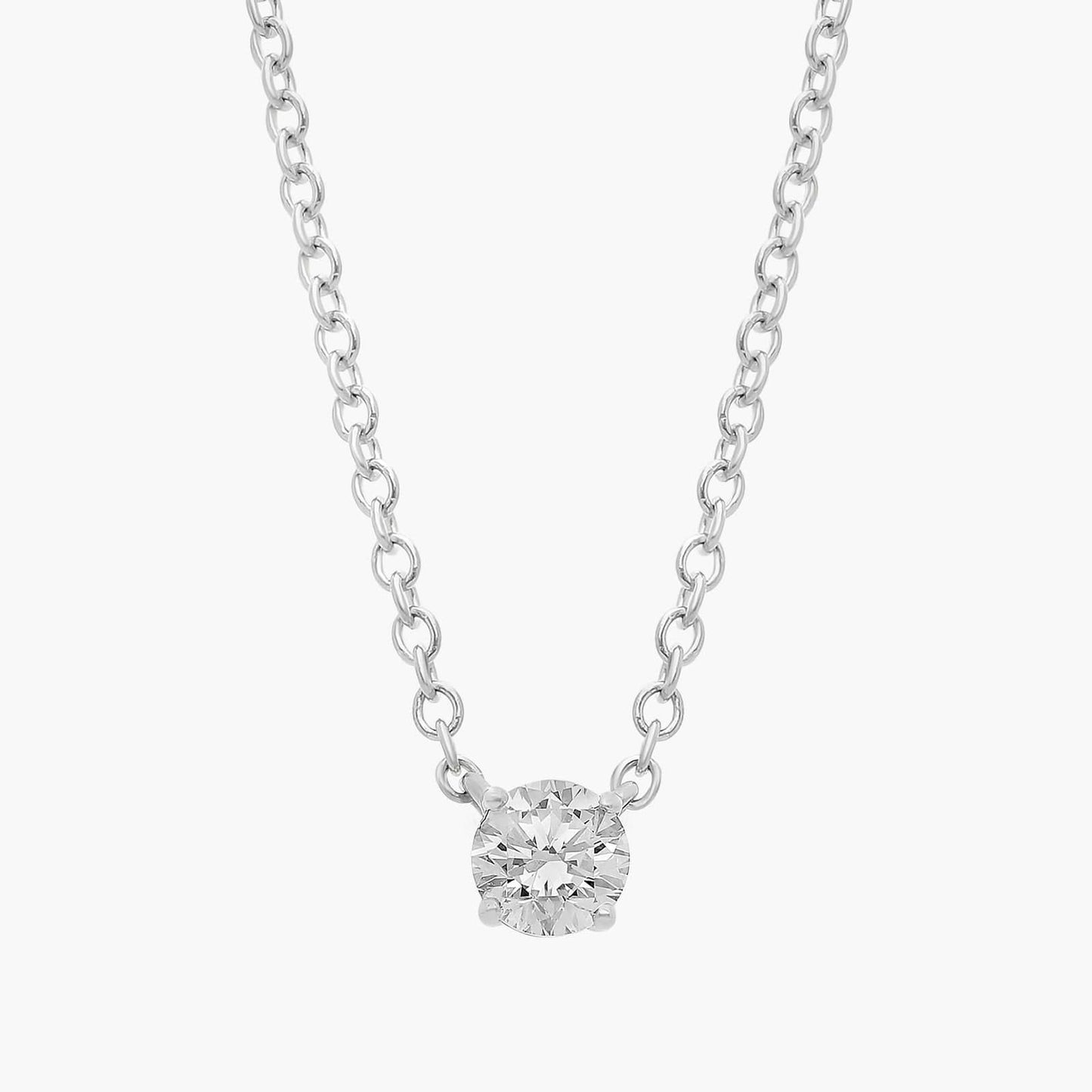 Four Prong Solitaire Diamond Pendant