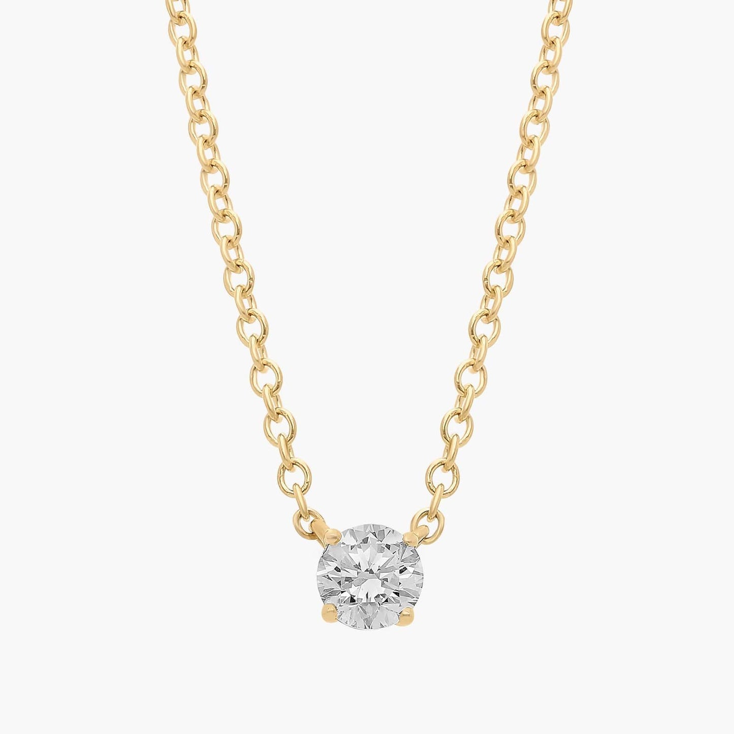 Four Prong Solitaire Diamond Pendant