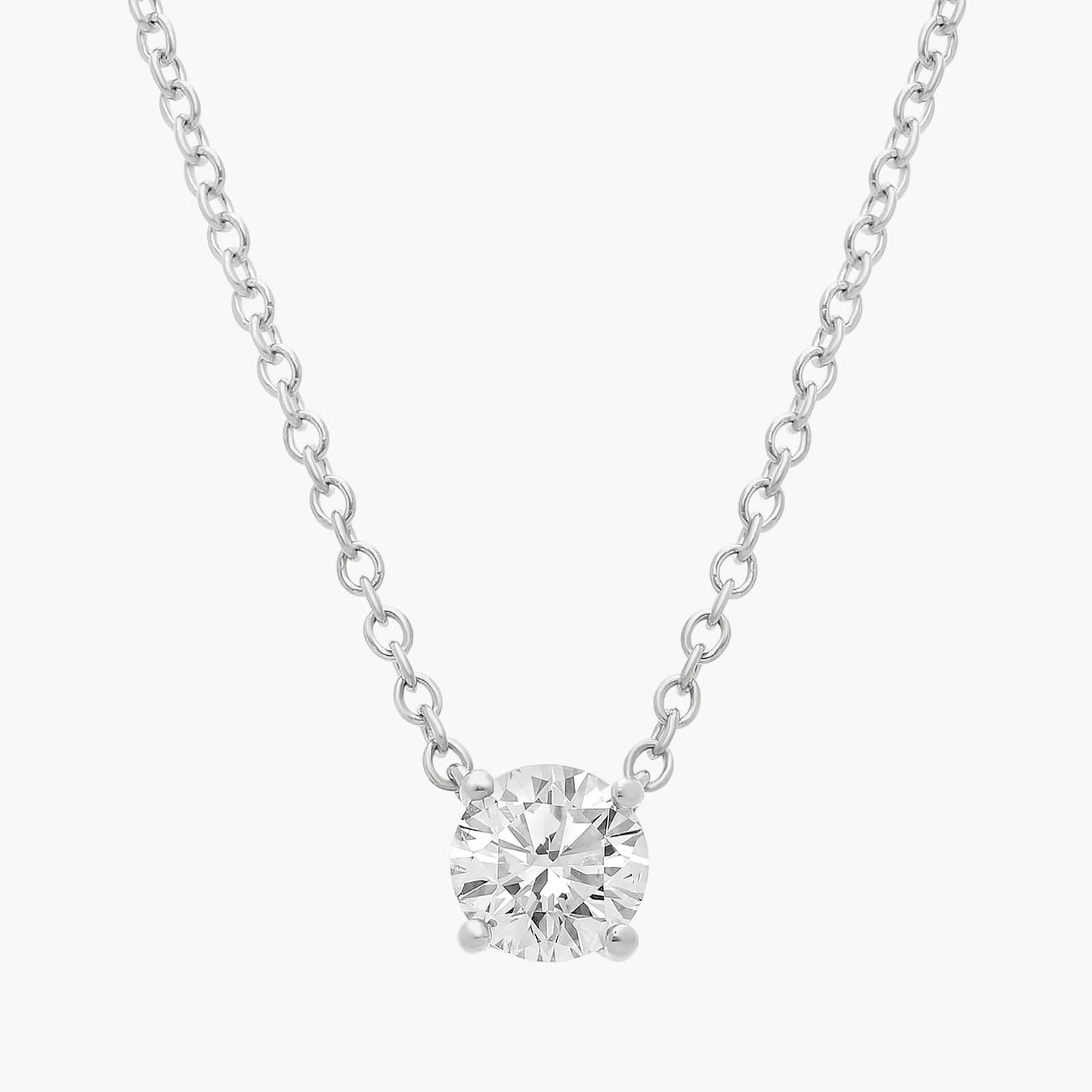 Four Prong Solitaire Diamond Pendant