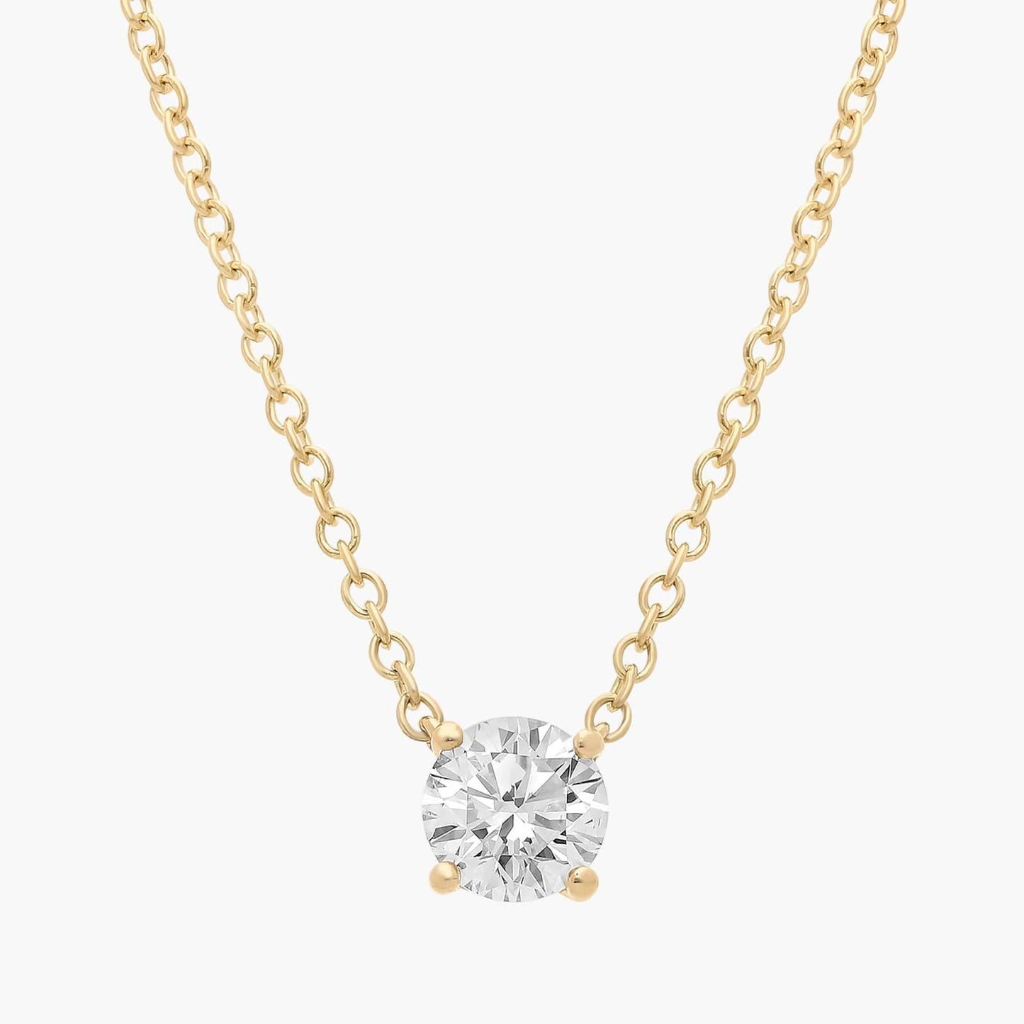 Four Prong Solitaire Diamond Pendant