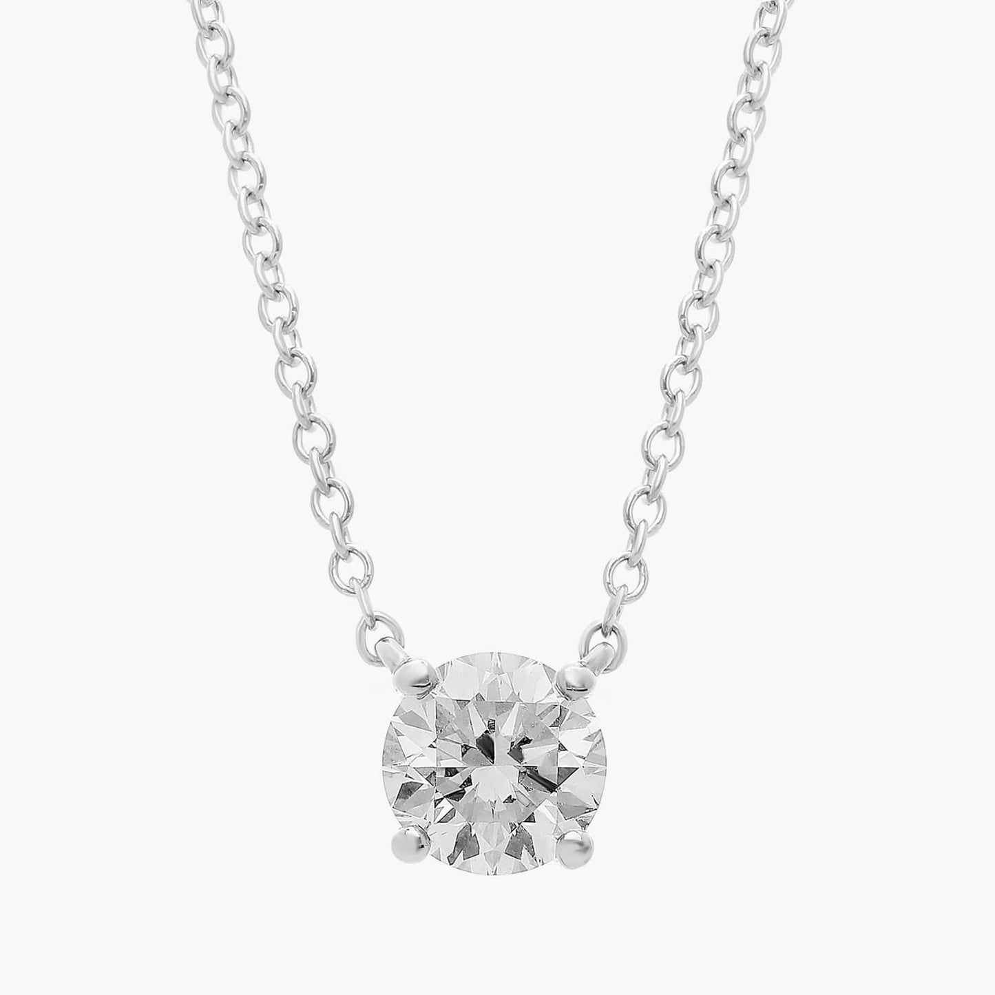 Four Prong Solitaire Diamond Pendant