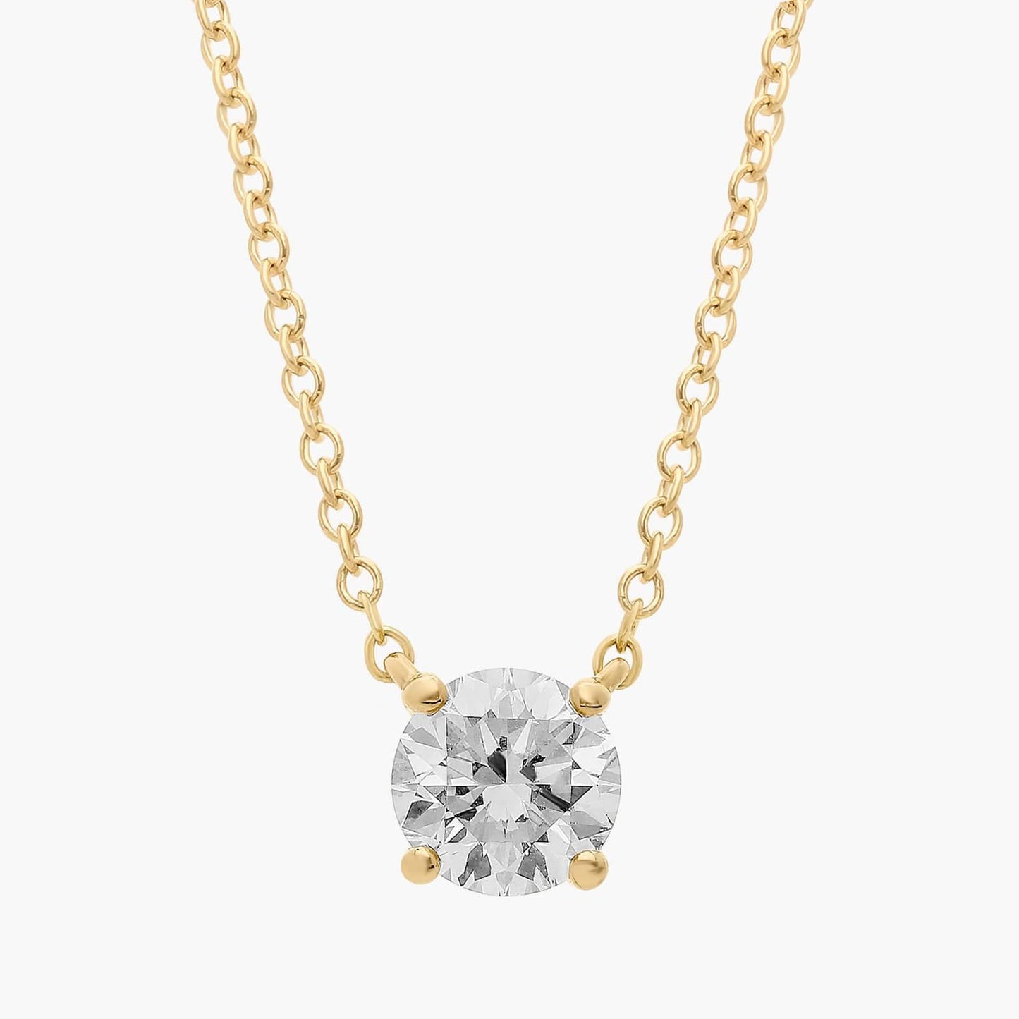 Four Prong Solitaire Diamond Pendant