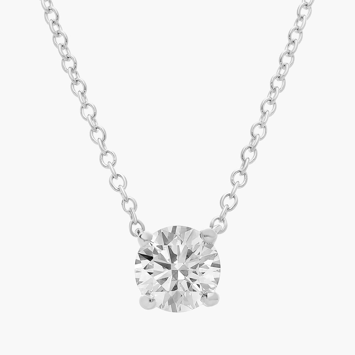 Four Prong Solitaire Diamond Pendant