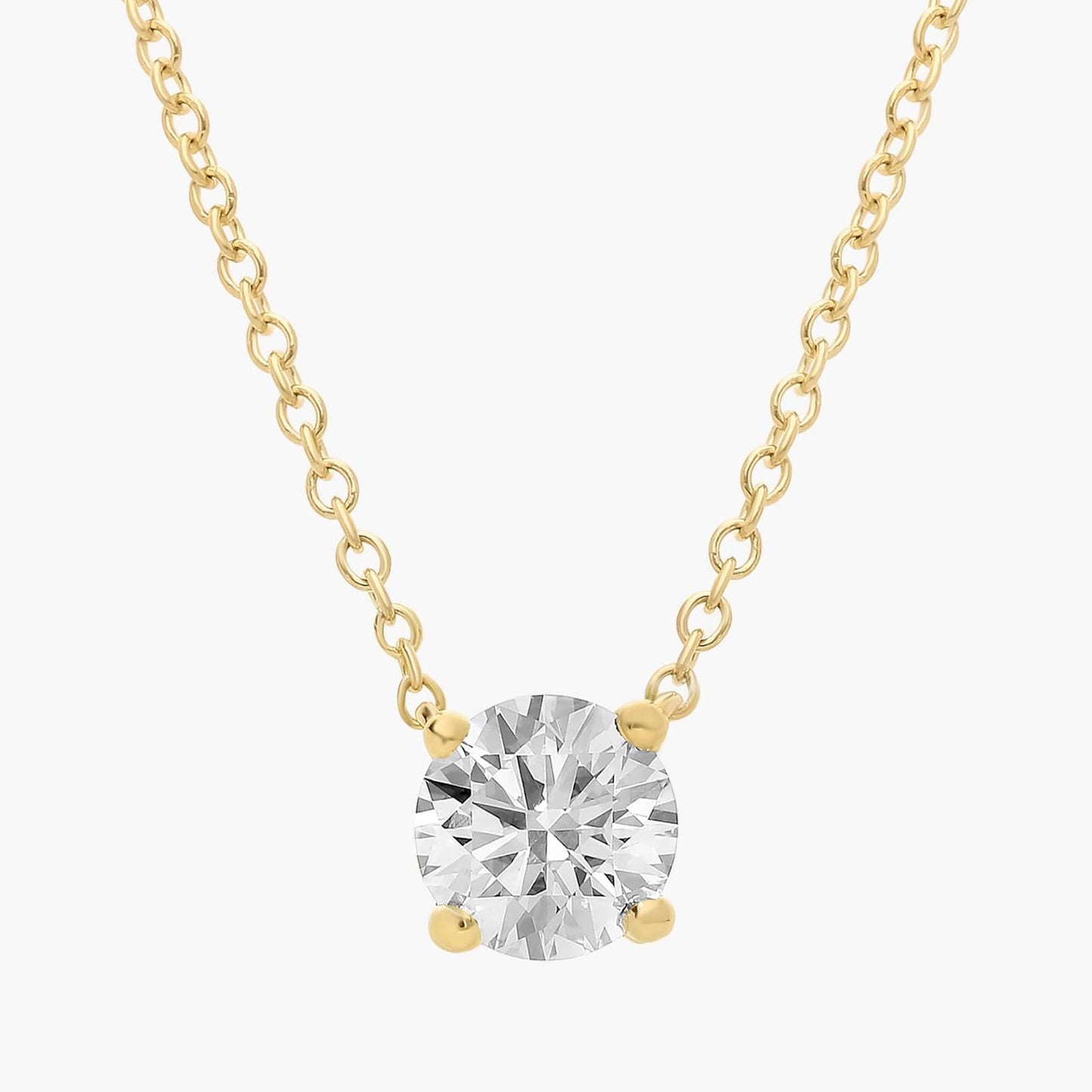 Four Prong Solitaire Diamond Pendant