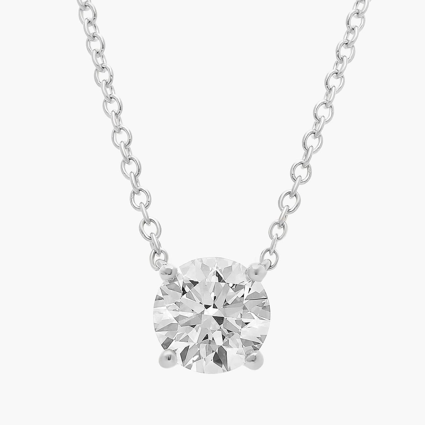 Four Prong Solitaire Diamond Pendant