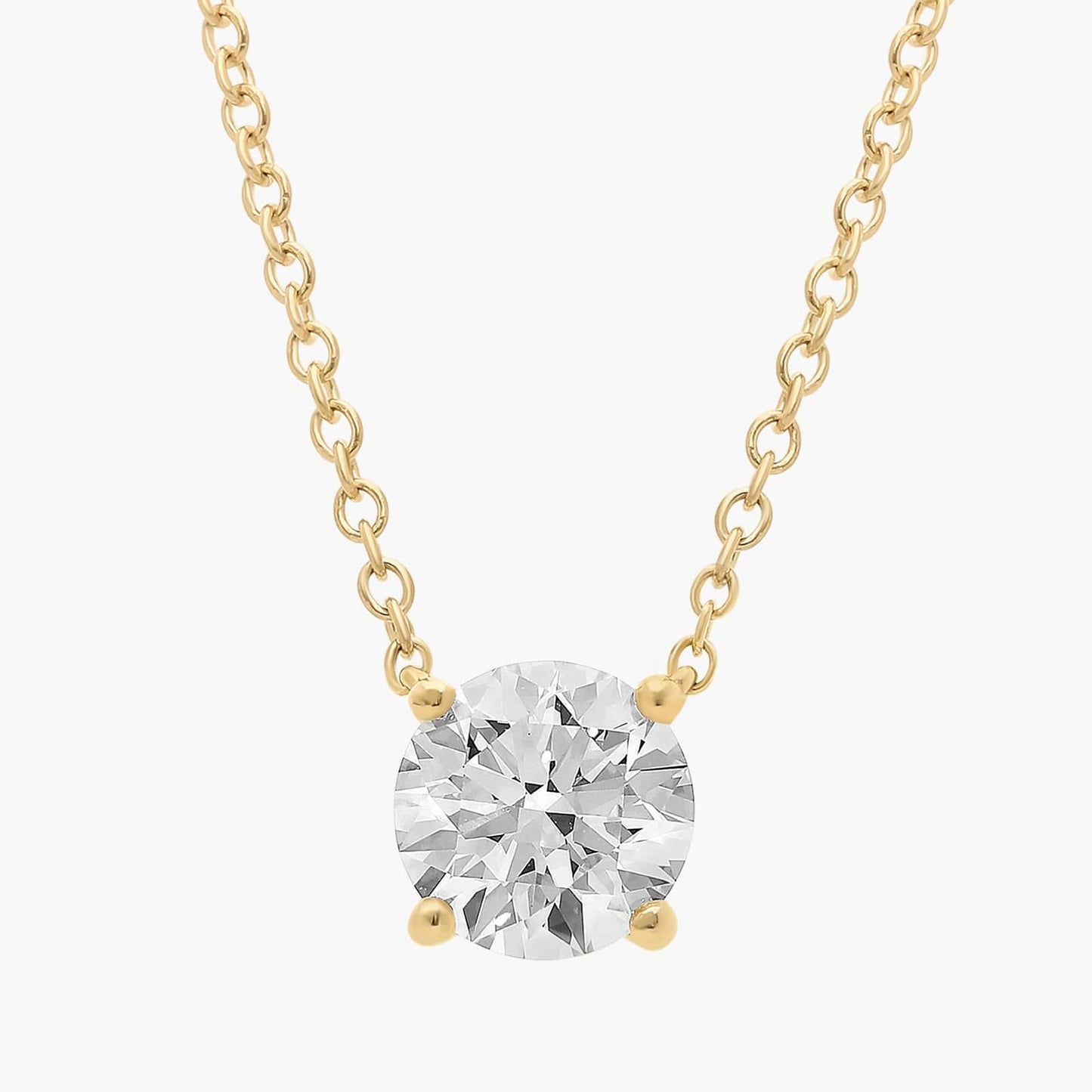 Four Prong Solitaire Diamond Pendant