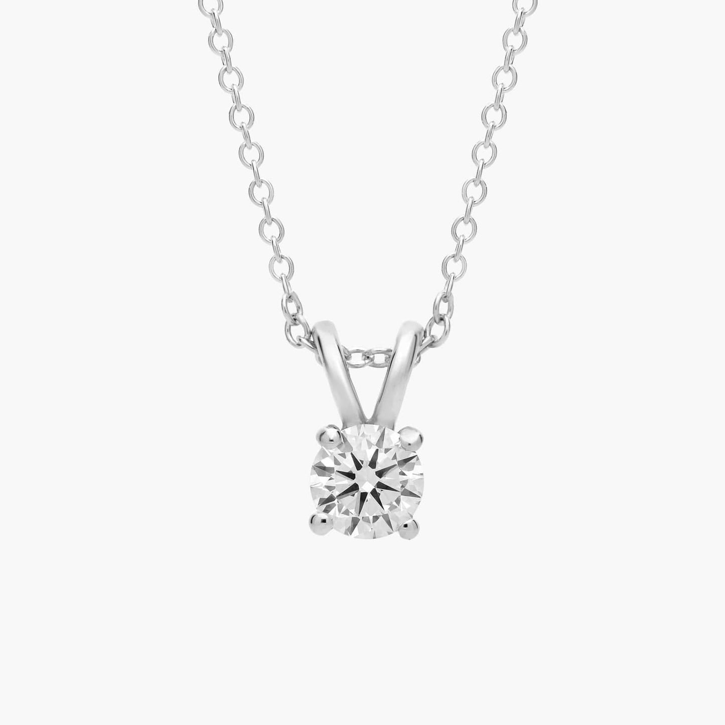Double-Bail Solitaire Diamond Pendant