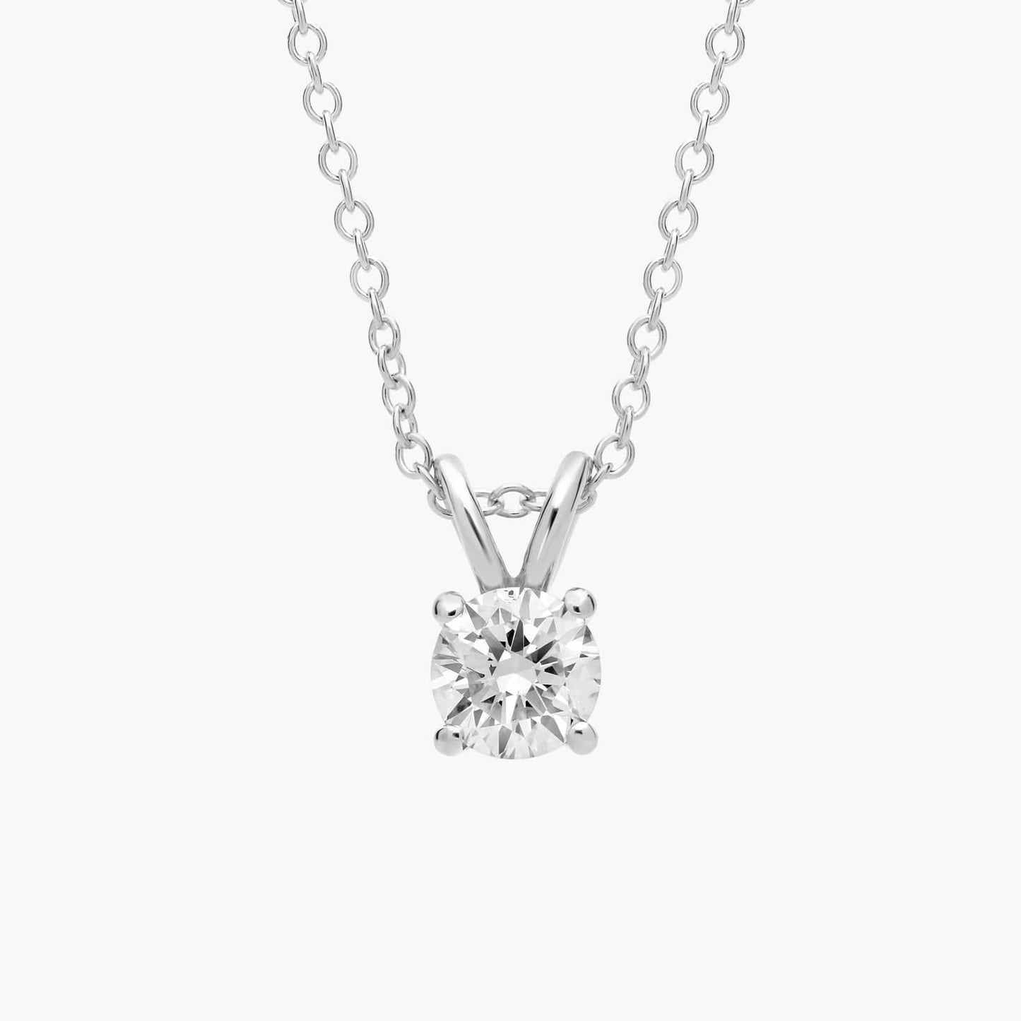 Double-Bail Solitaire Diamond Pendant