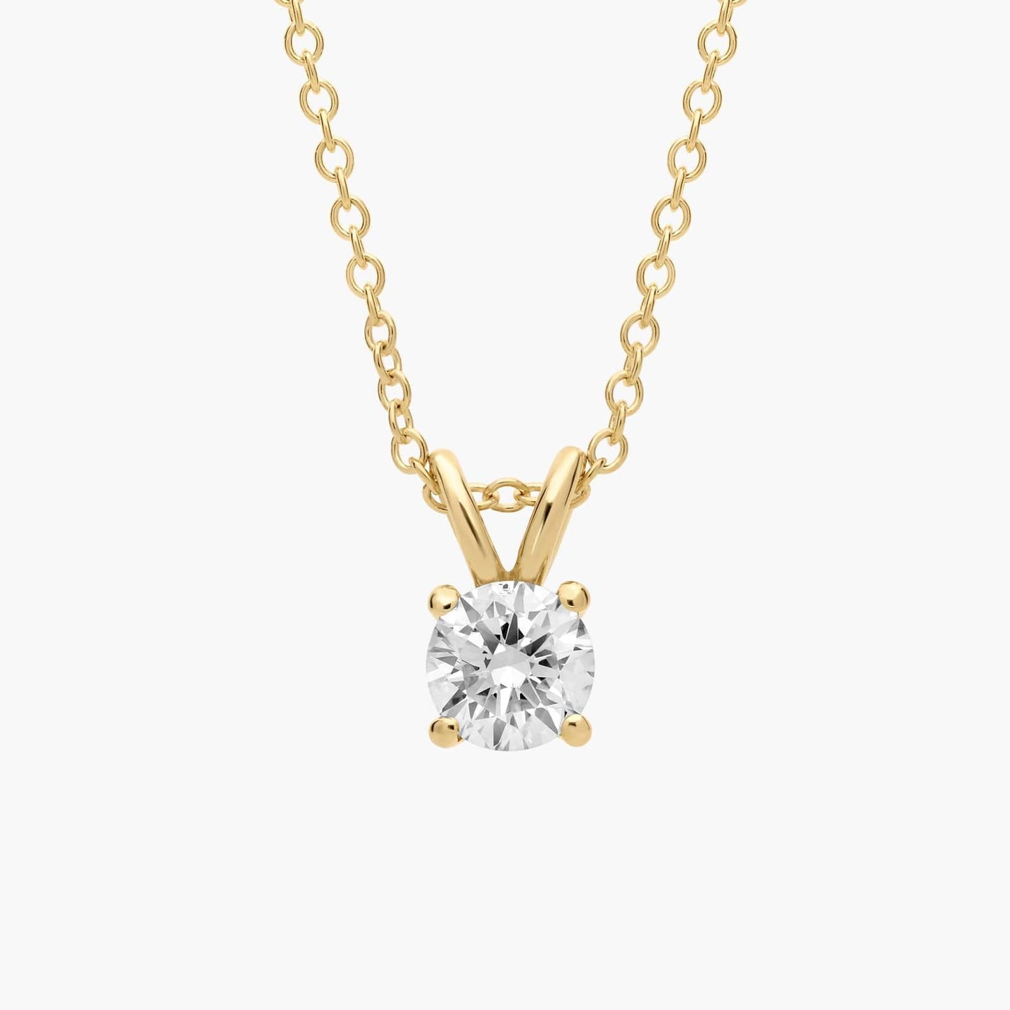 Double-Bail Solitaire Diamond Pendant