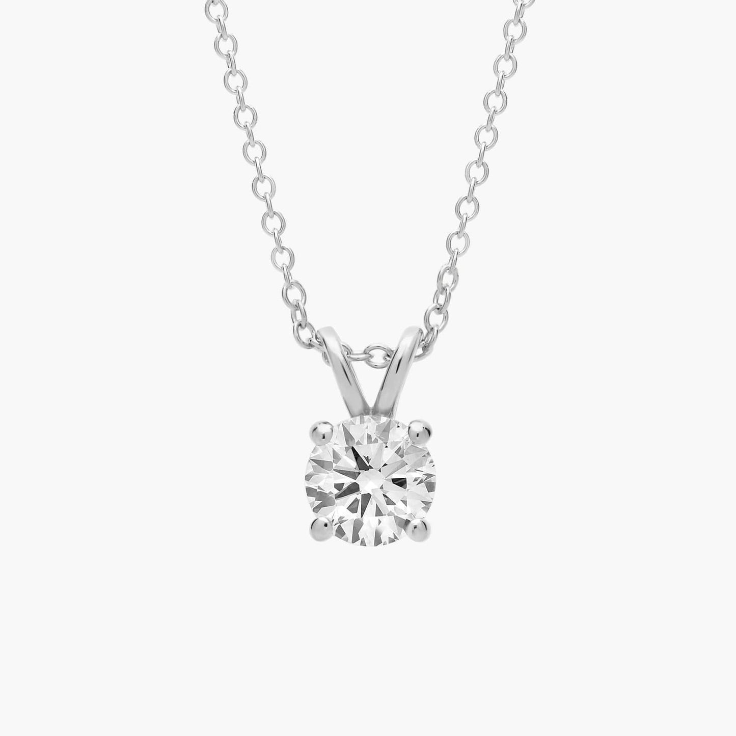 Double-Bail Solitaire Diamond Pendant