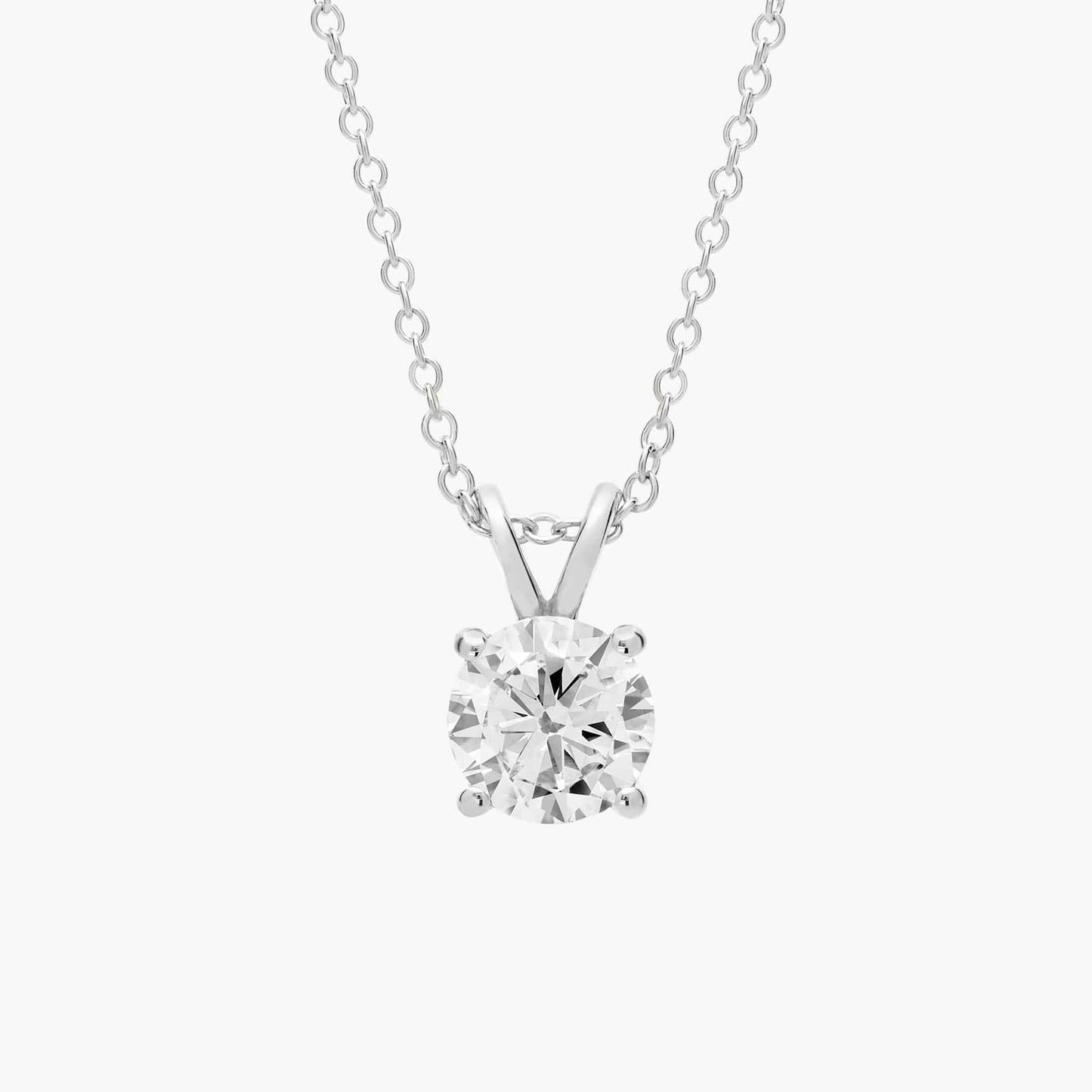 Double-Bail Solitaire Diamond Pendant