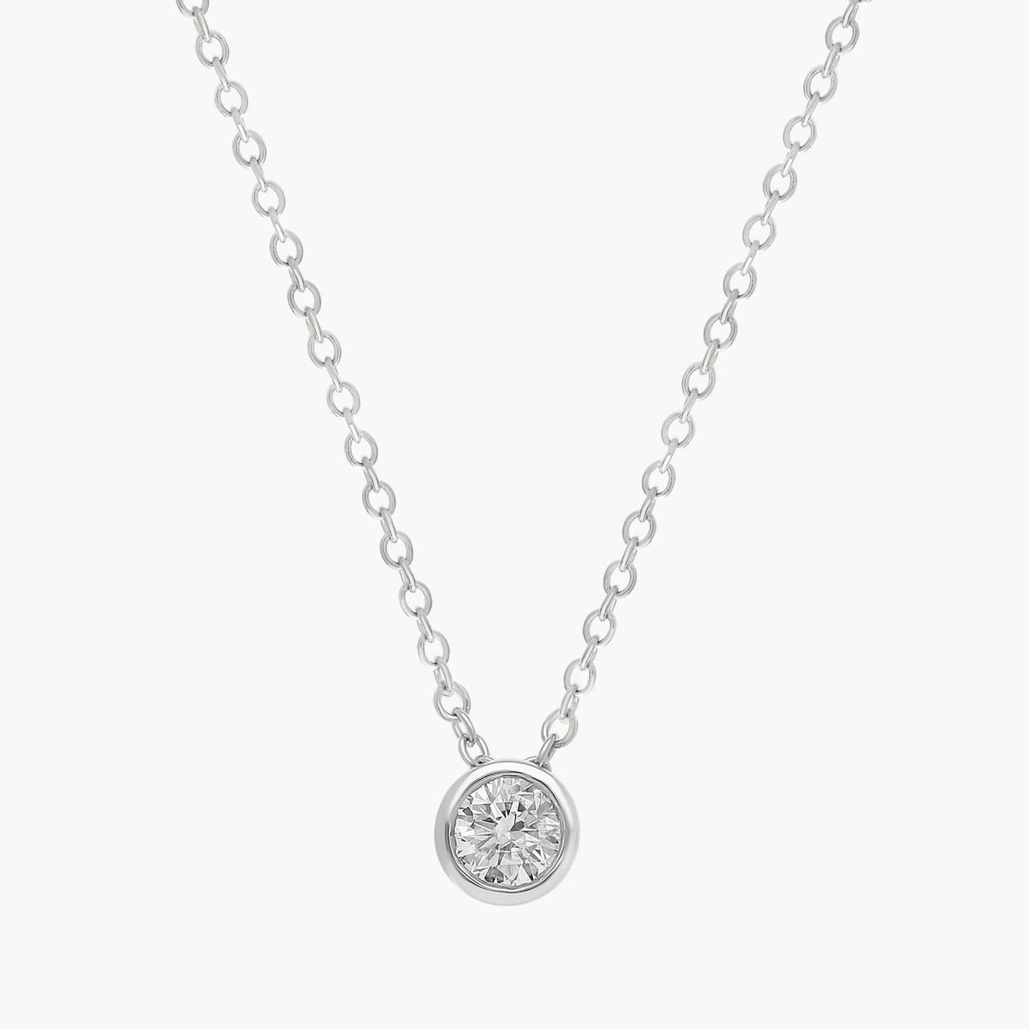 Bezel Solitaire Diamond Pendant