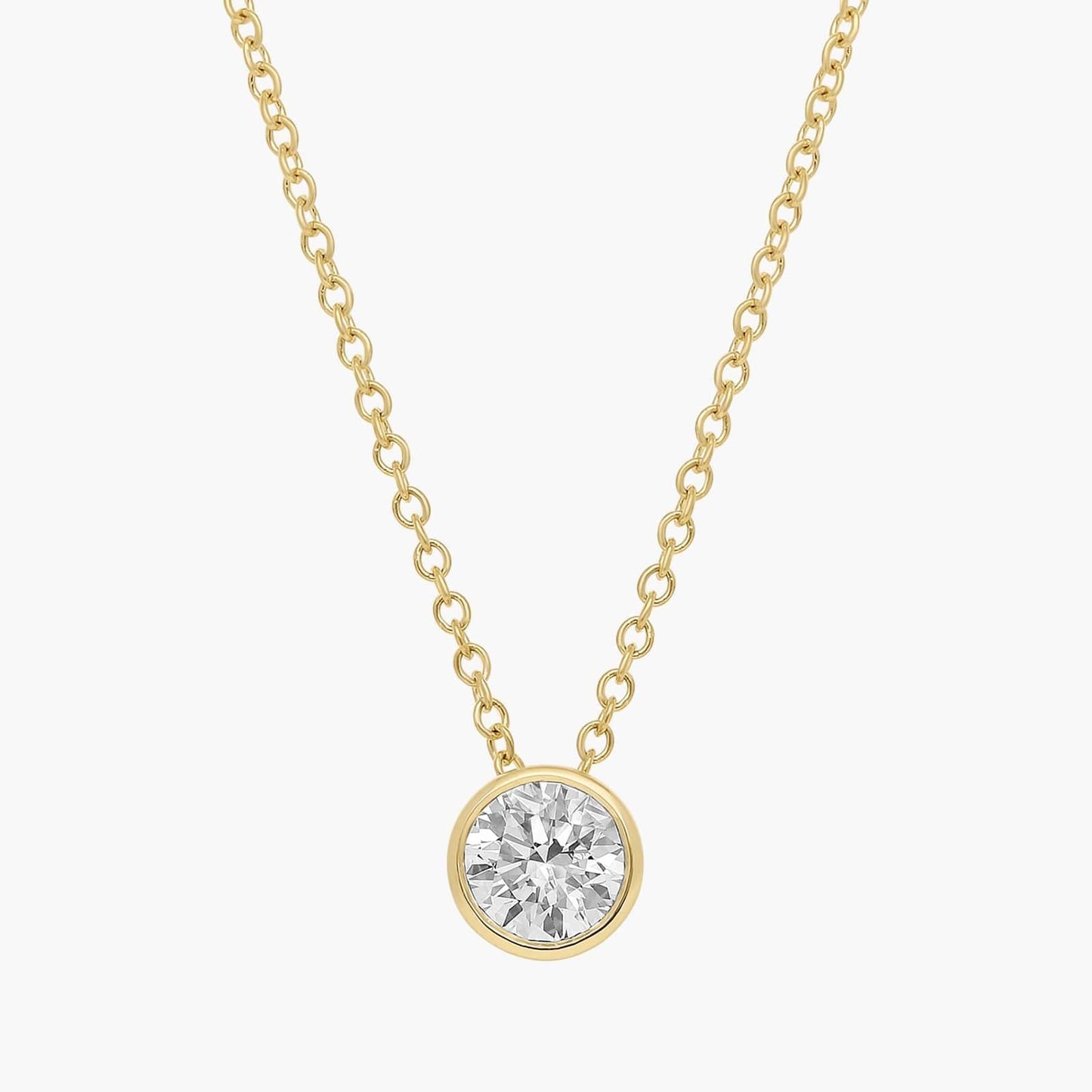 Bezel Solitaire Diamond Pendant